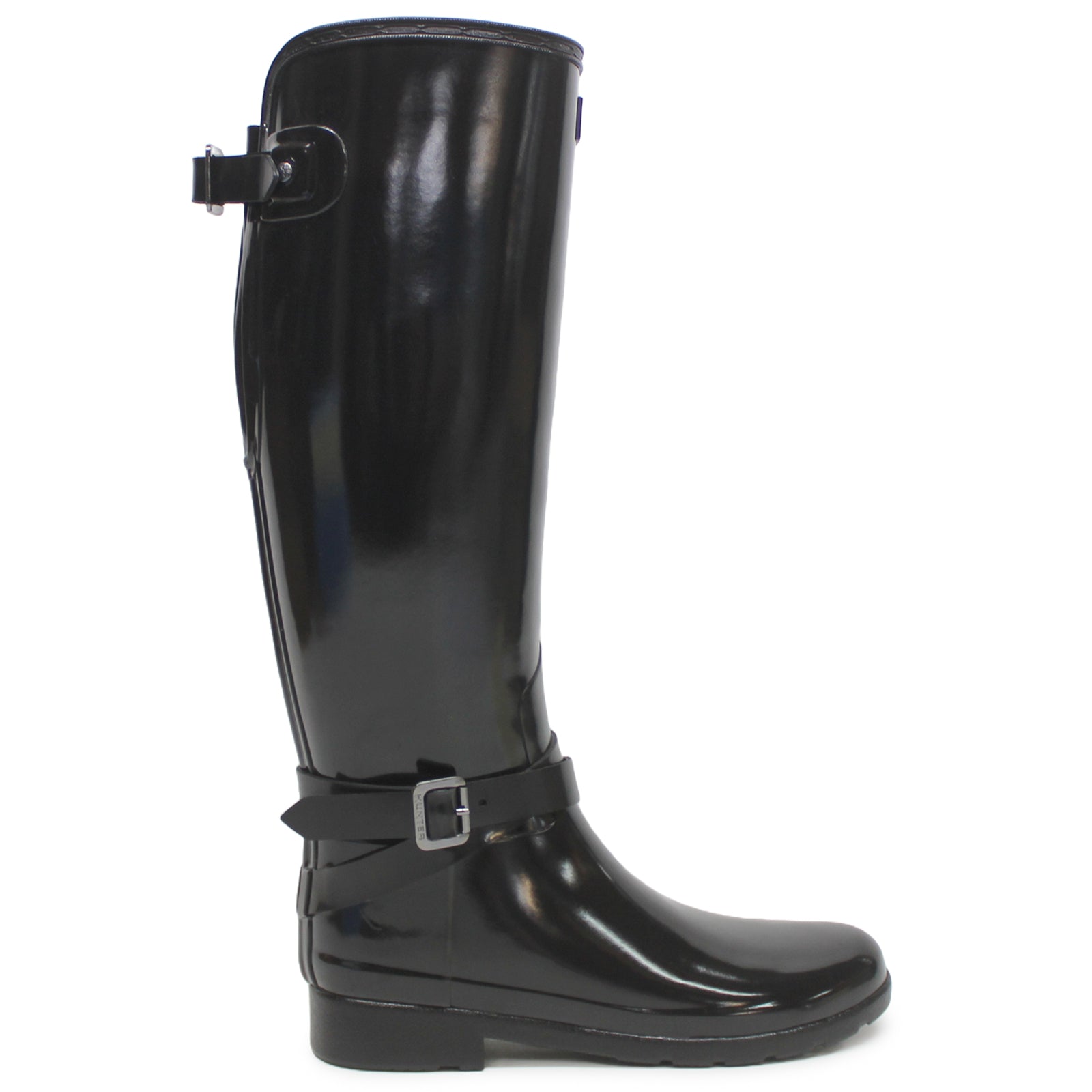 Hunter Refined Gloss Rubber Adjustable Women s Tall Wellington Boots