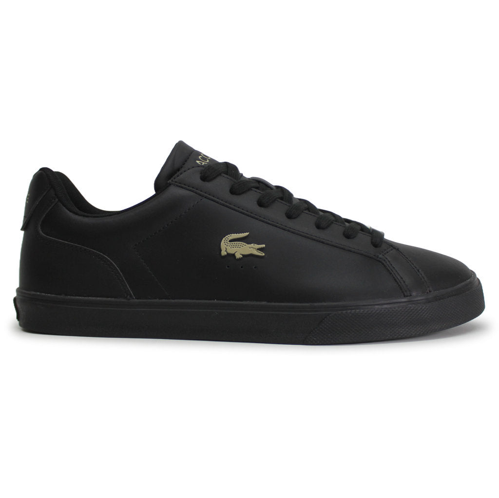 Lacoste mens black fashion leather shoes