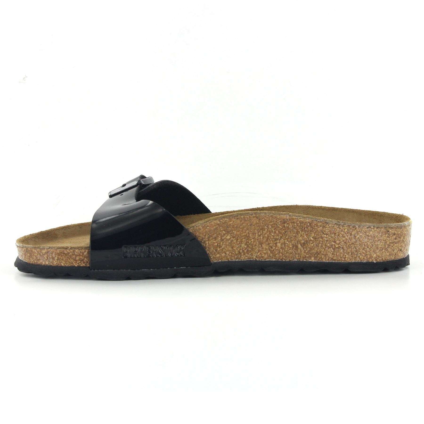 Birkenstock Madrid Black Patent Womens Sandals#color_black patent