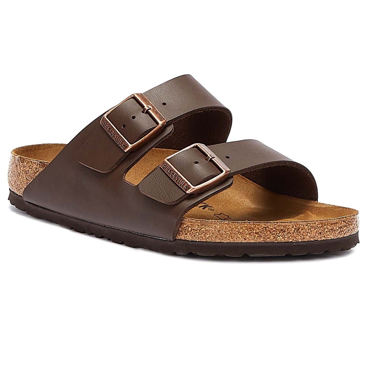 Birkenstock Arizona 51701 Birko-Flor Unisex Sandals - Dark Brown - 38#color_dark brown