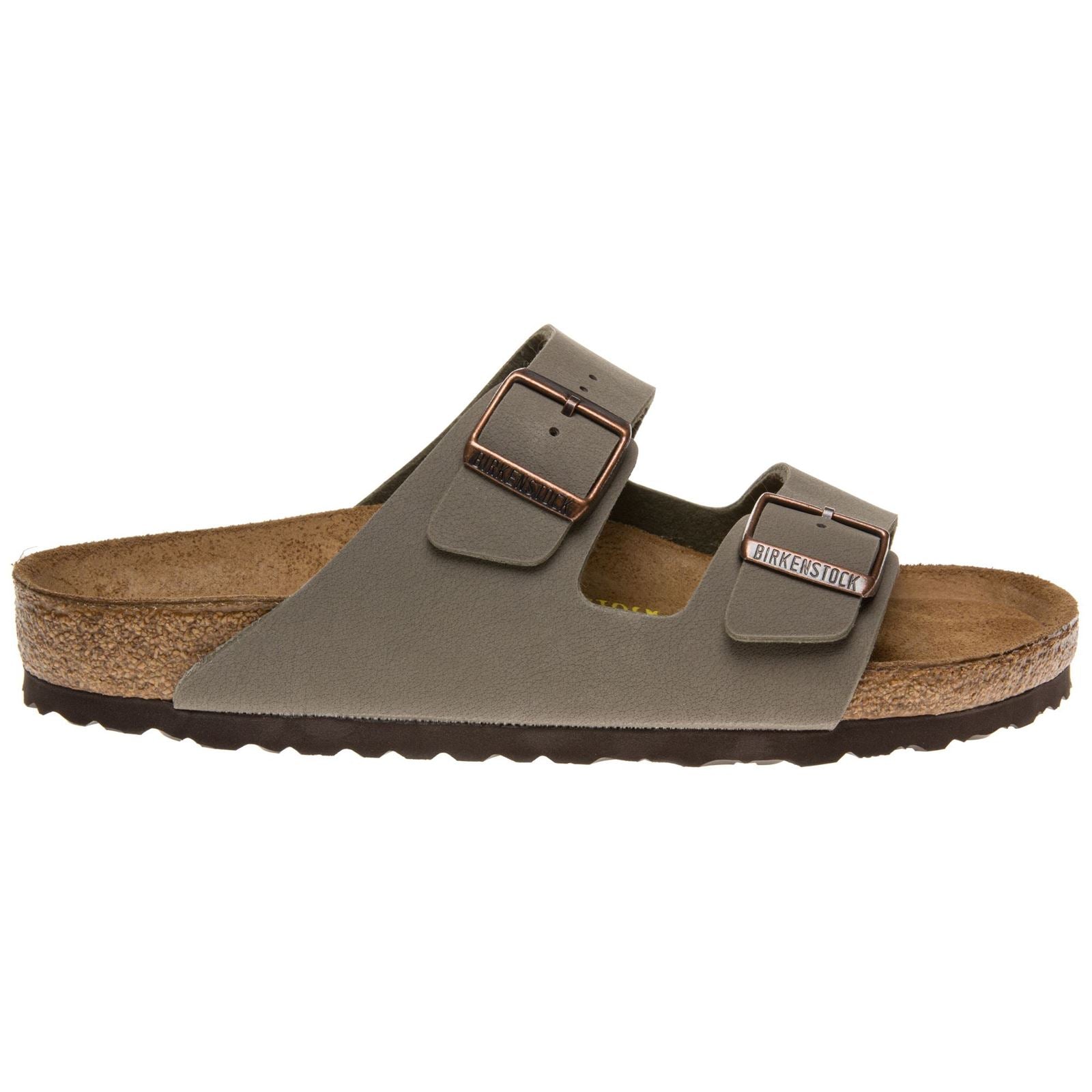 Birkenstock Arizona 151211 Birko-Flor Nubuck Unisex Sandals - Stone - 39#color_stone