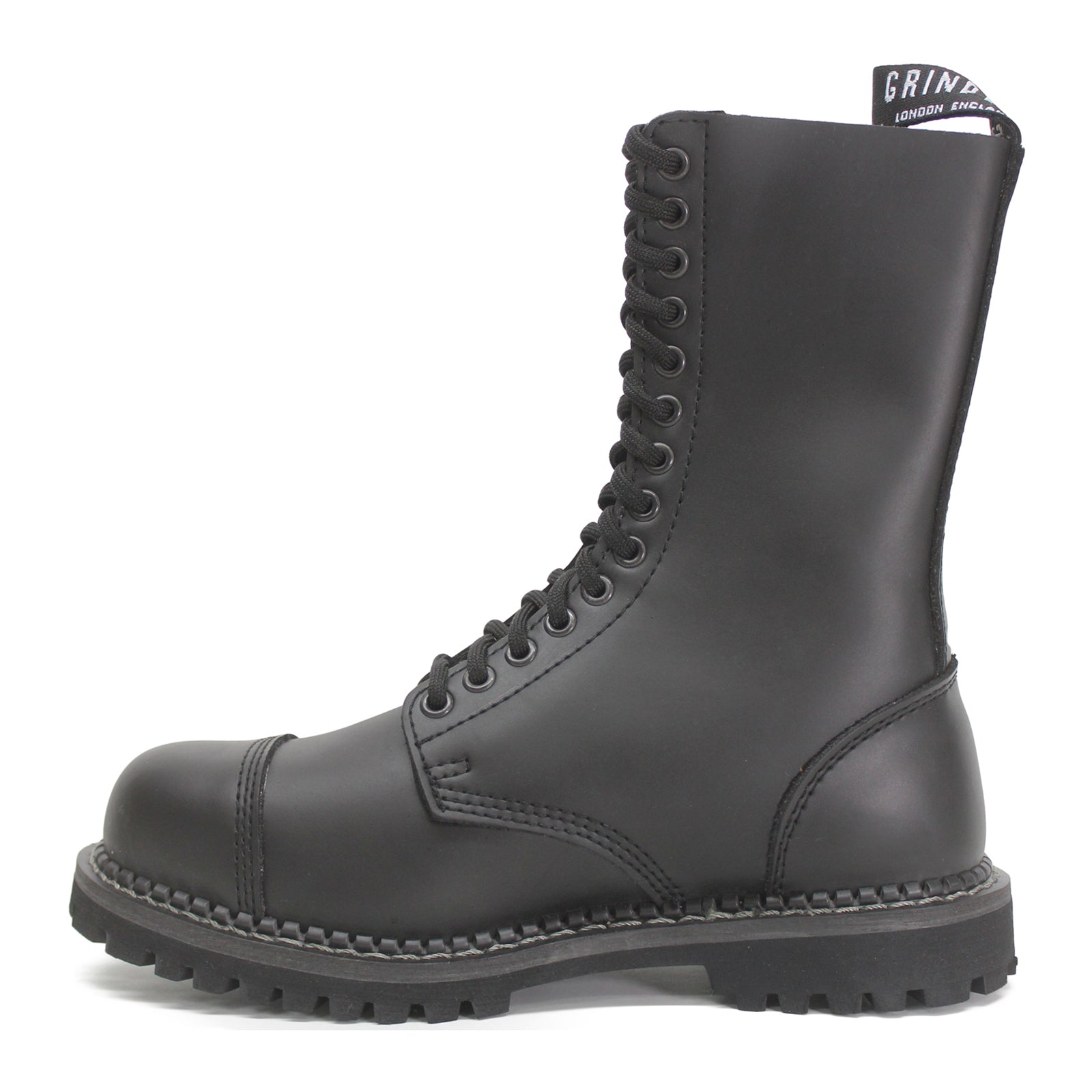 Grinders Herald Leather Unisex Boots#color_black