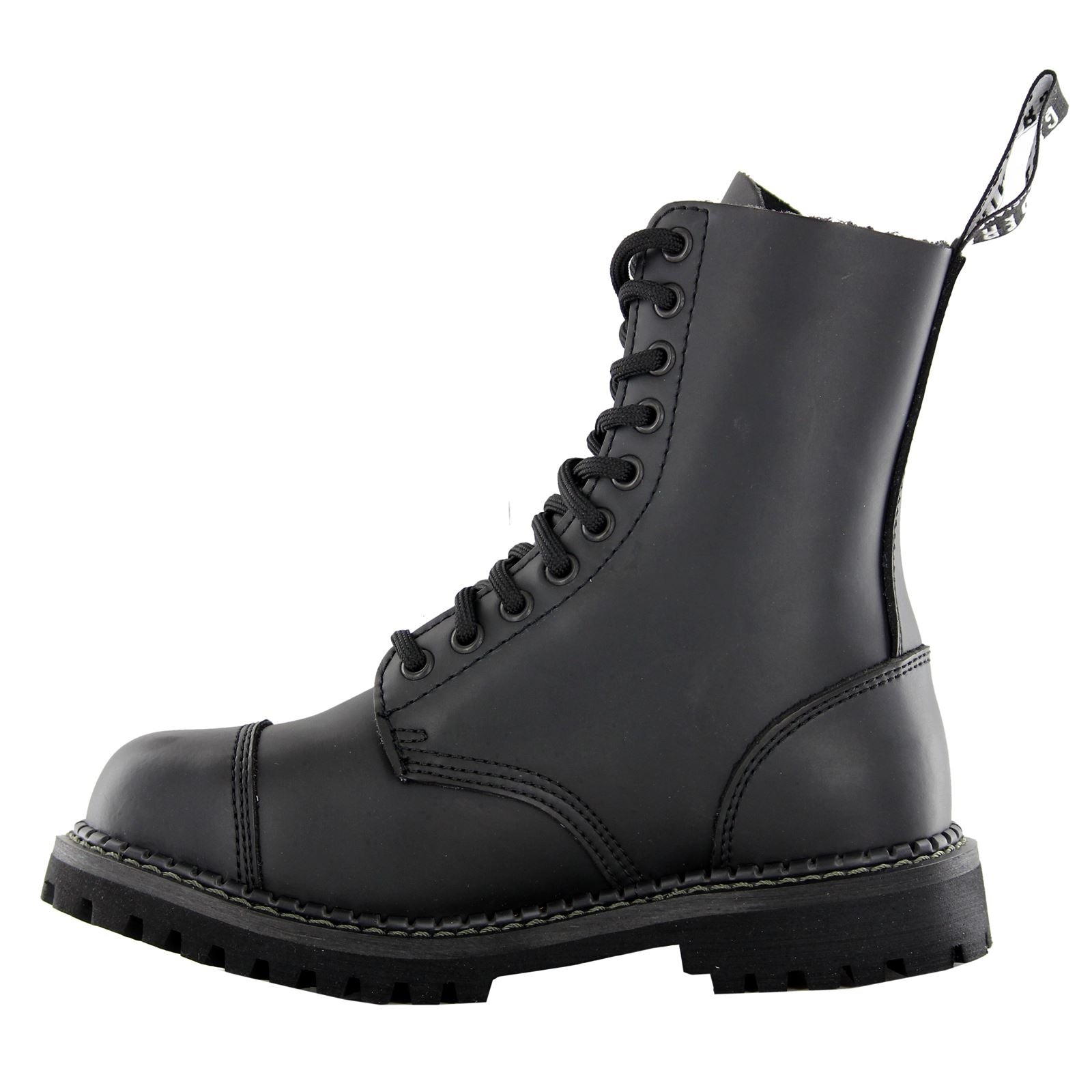 Grinders Stag CS STAG CS DERBY BOOT Leather Unisex Boots - Black - 4#color_black