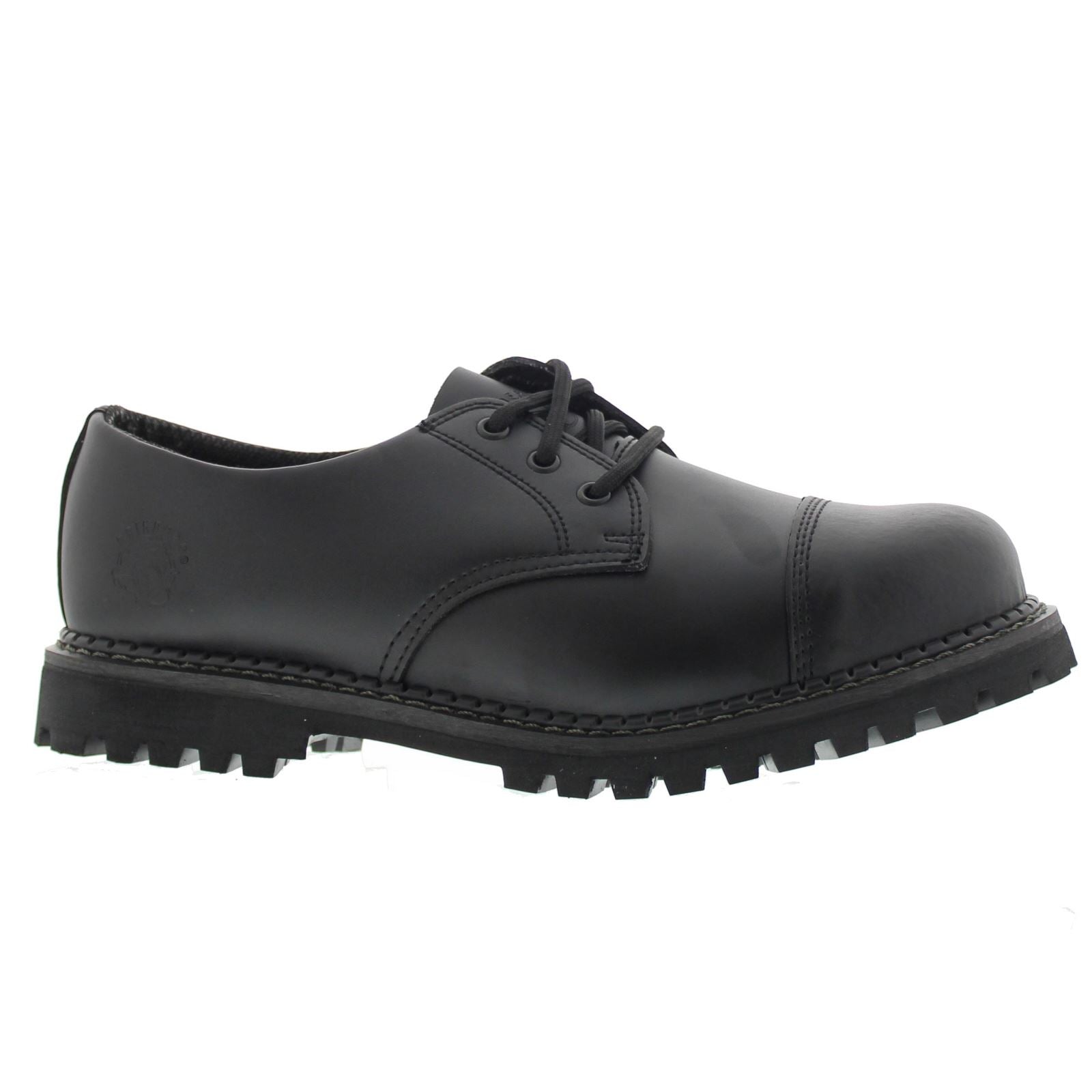 Grinders Regent CS REGENT CS Leather Unisex Shoes - Black - 8#color_black