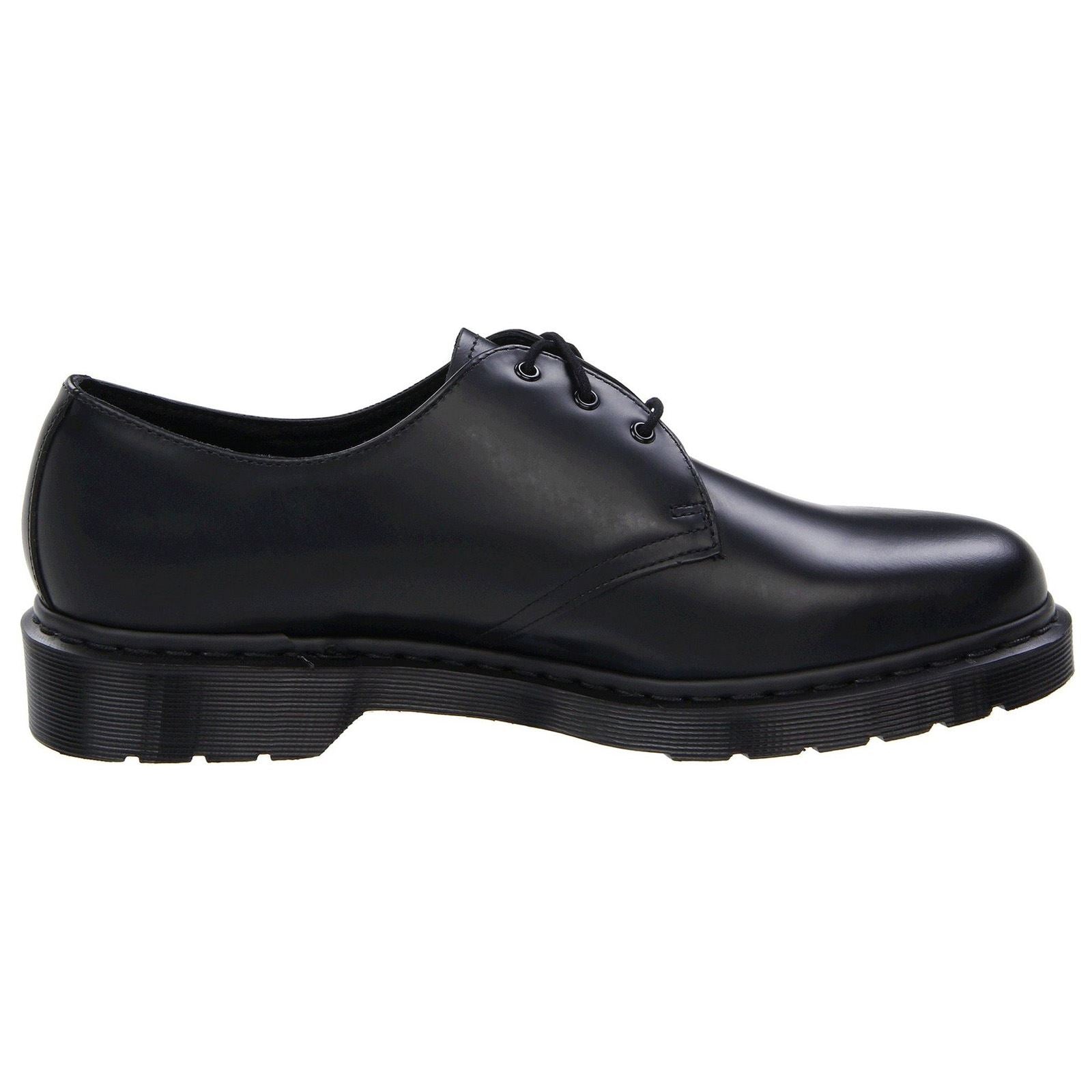 Dr. Martens 1461 3-Eyelet Mono Smooth 14345001 Unisex Shoes - Black - 4#color_black