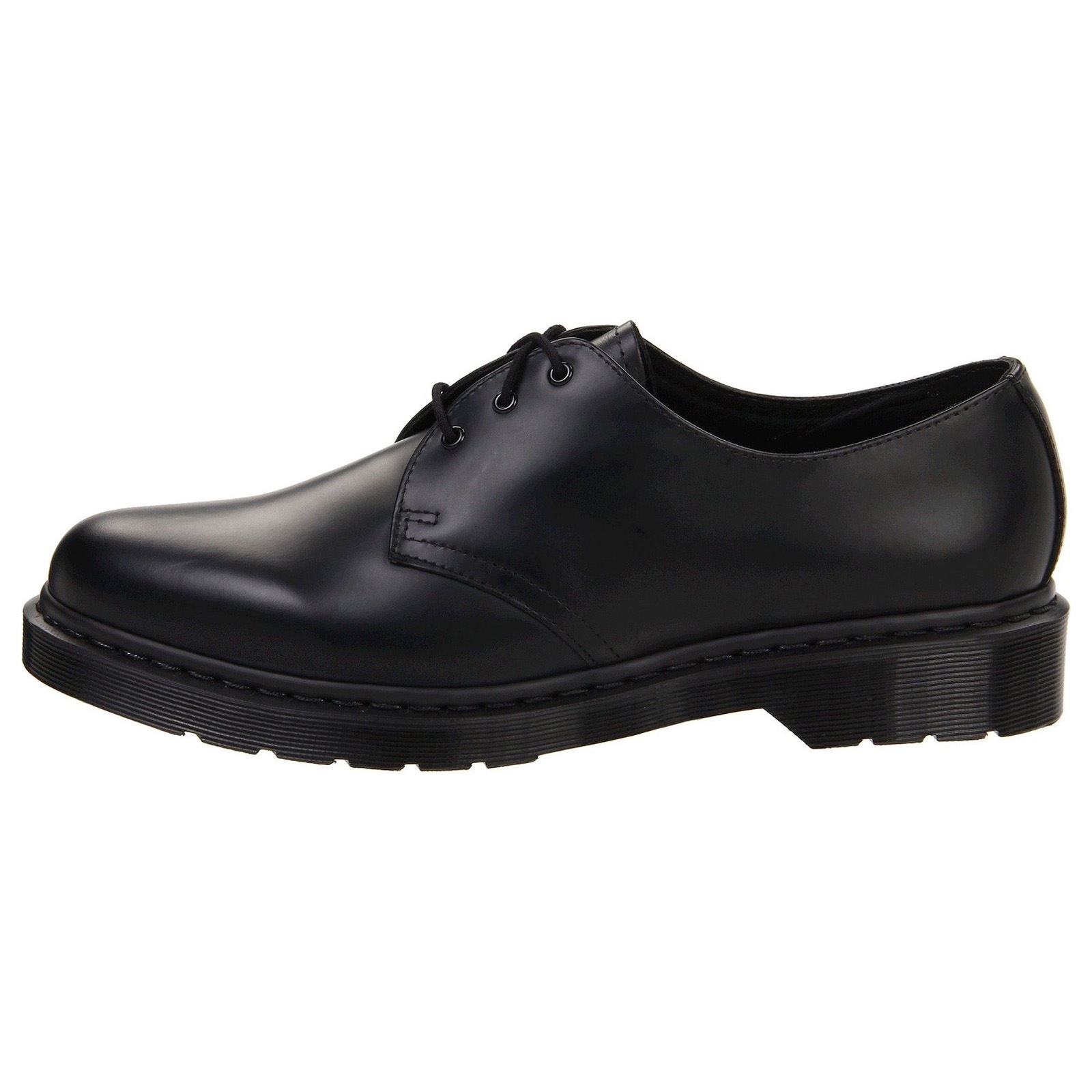 Dr. Martens 1461 3-Eyelet Mono Smooth 14345001 Unisex Shoes - Black - 4#color_black