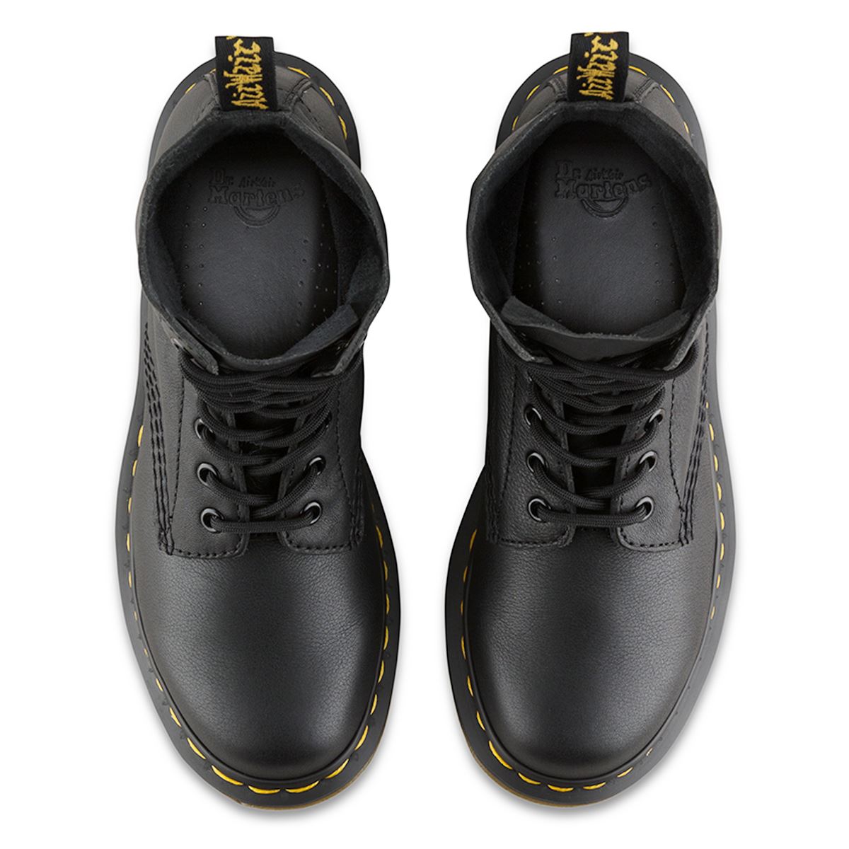 Dr. Martens Pascal 8 Eyelet Virginia 13512006 Leather Womens Boots - Black - 8 UK - 42 EU - 10 US#color_black