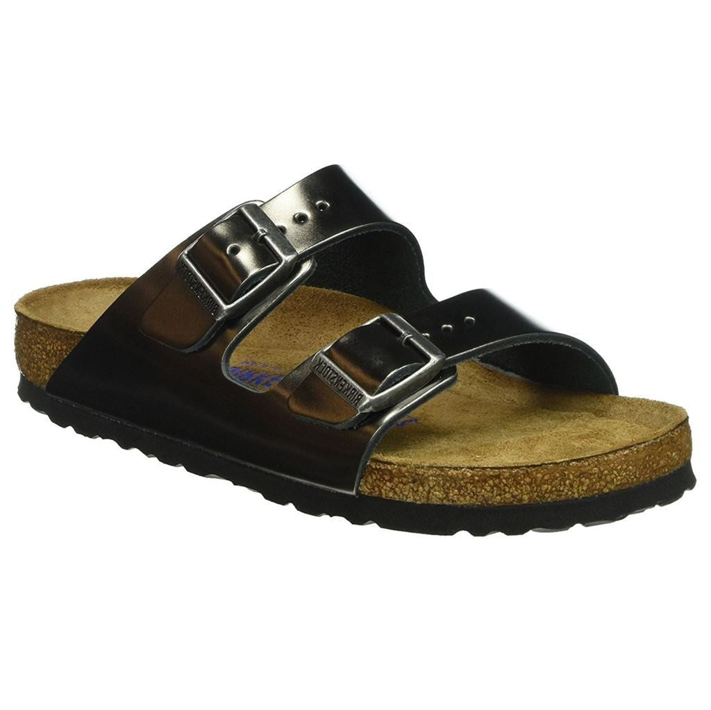 Birkenstock Arizona Metallic Anthracite Womens Sandals#color_metallic anthracite