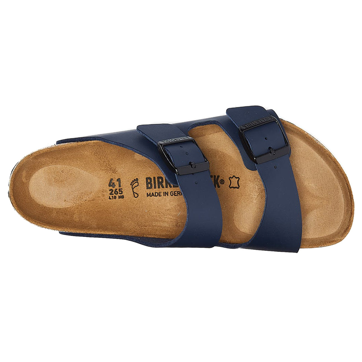 Birkenstock Arizona 51751 Birko-Flor Unisex Sandals - Blue - 38#color_blue