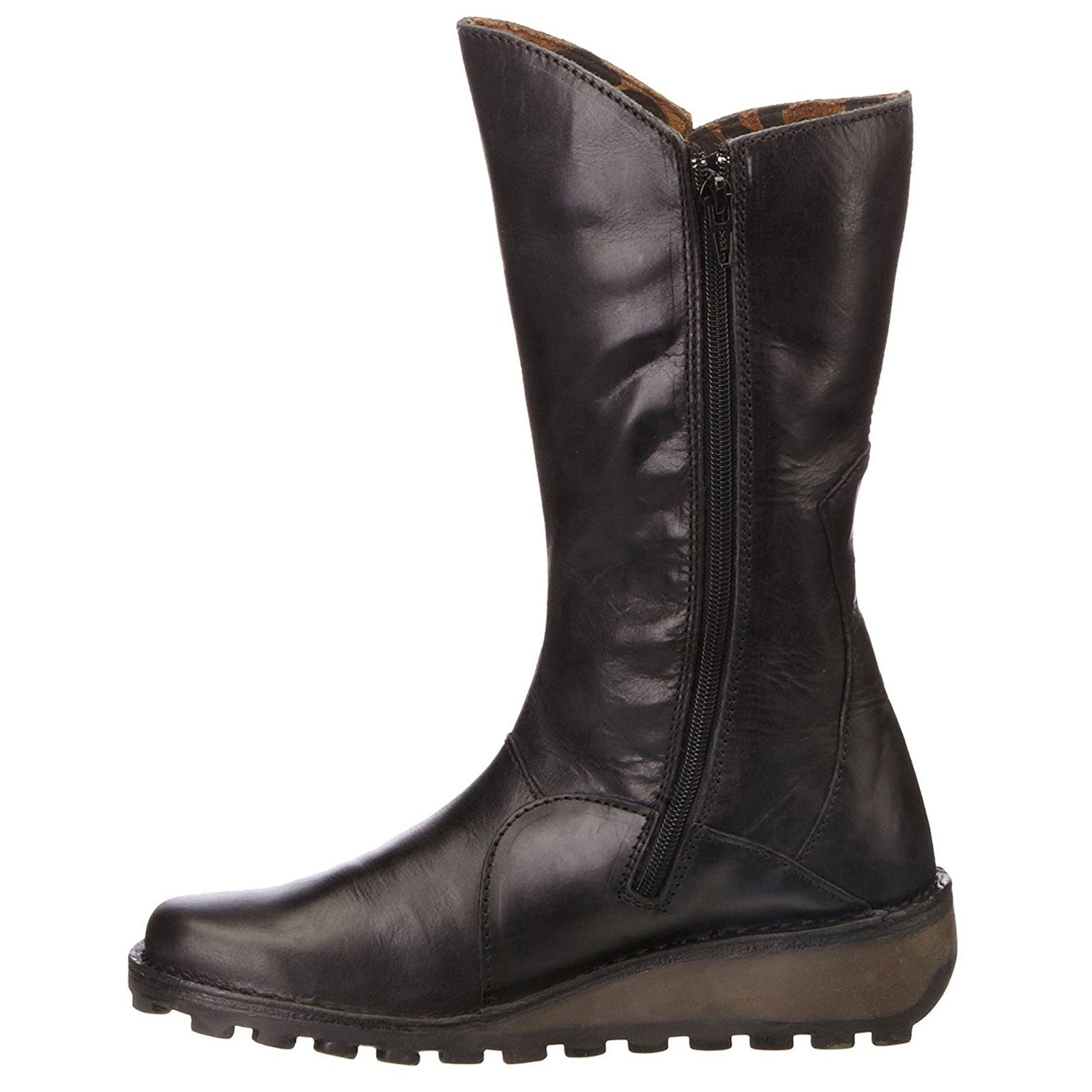 Fly London MES P210315060 Leather Womens Boots - Black - 42#color_black