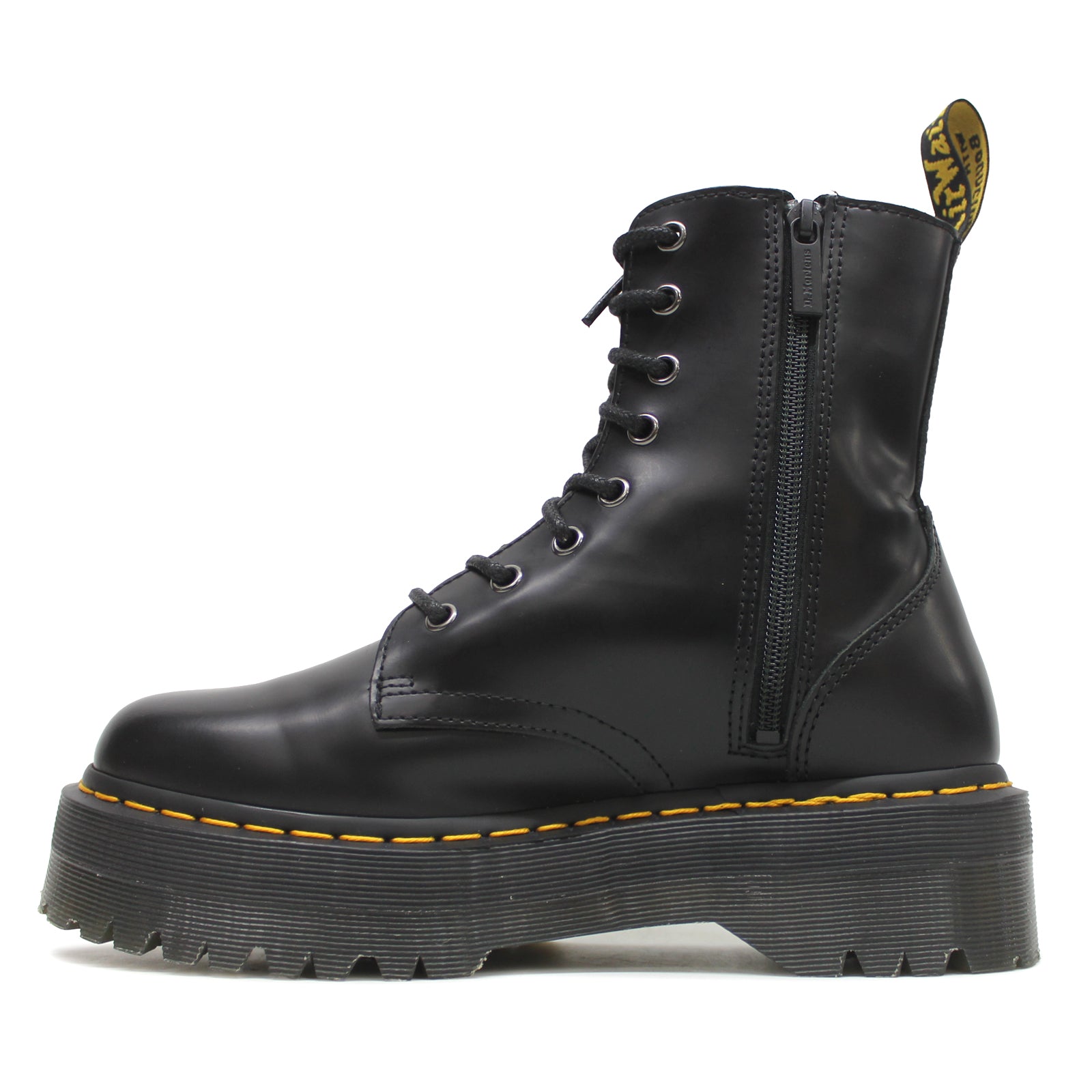 Dr. Martens Jadon 15265001 Smooth Leather Unisex Boots - Black - 6#color_black