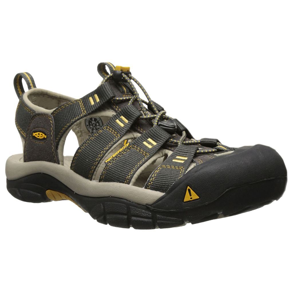 Keen Newport H2 Textile Mens Sandals#color_raven aluminum