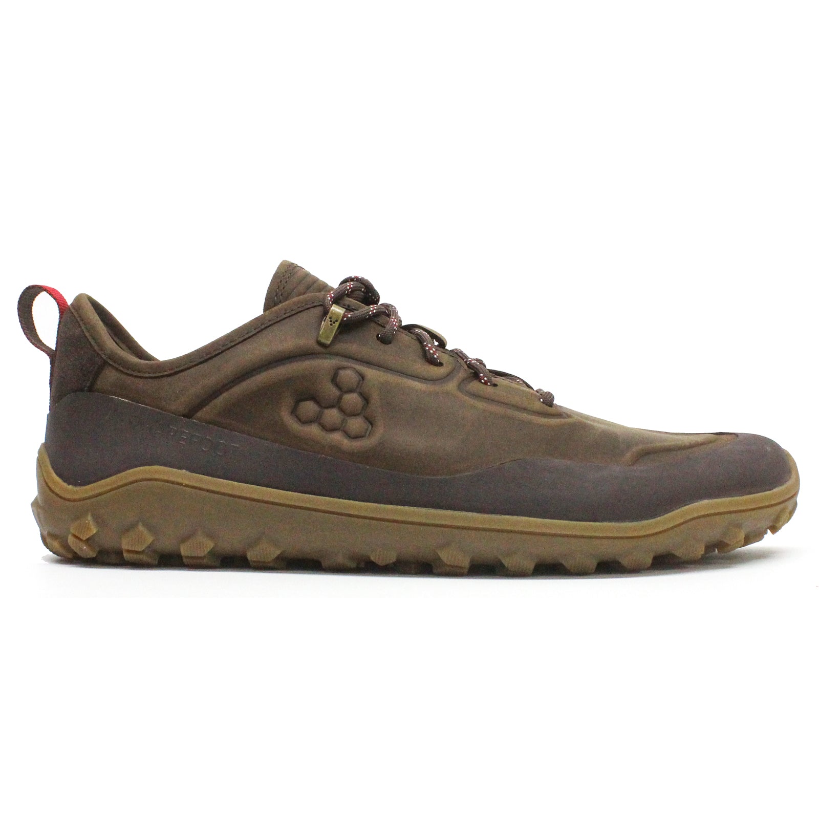 Vivobarefoot Tracker Leather Low Wild Hide Mens Trainers#color_bracken