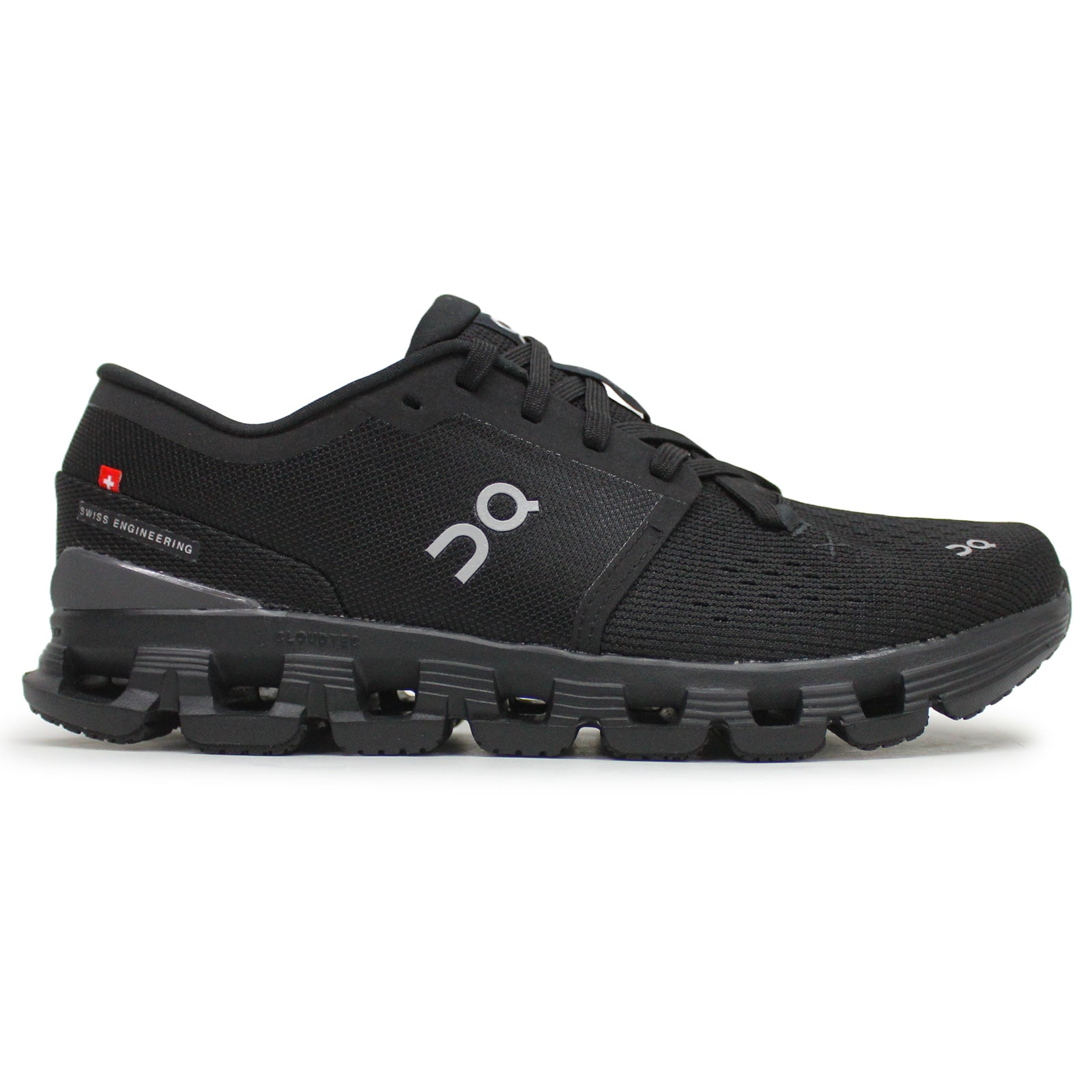 On Cloud X 4 Textile Synthetic Mens Trainers#color_black eclps