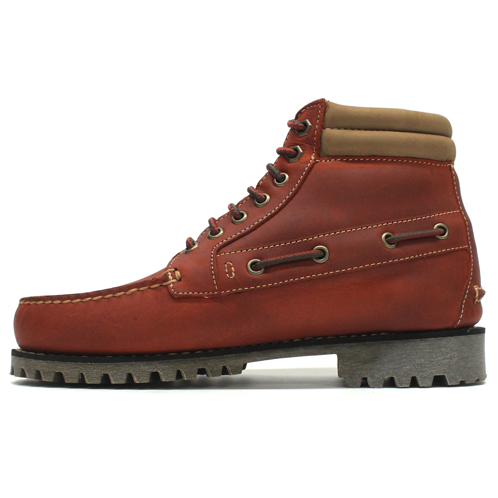 Timberland Authentic Mid Full Grain Leather Mens Boots#color_medium orange