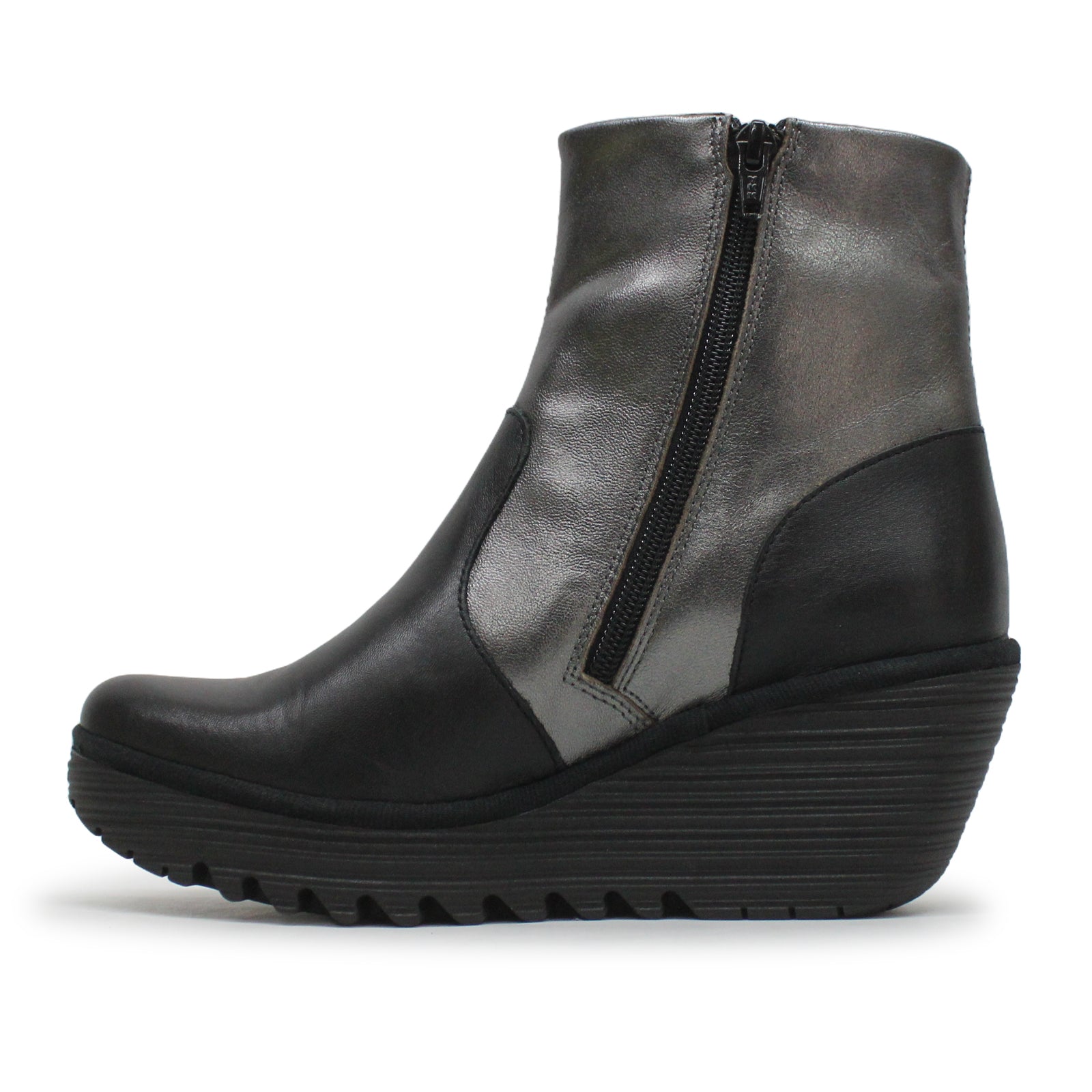 Fly London YUXI506FLY Dublin Idra Leather Womens Boots#color_black graphite