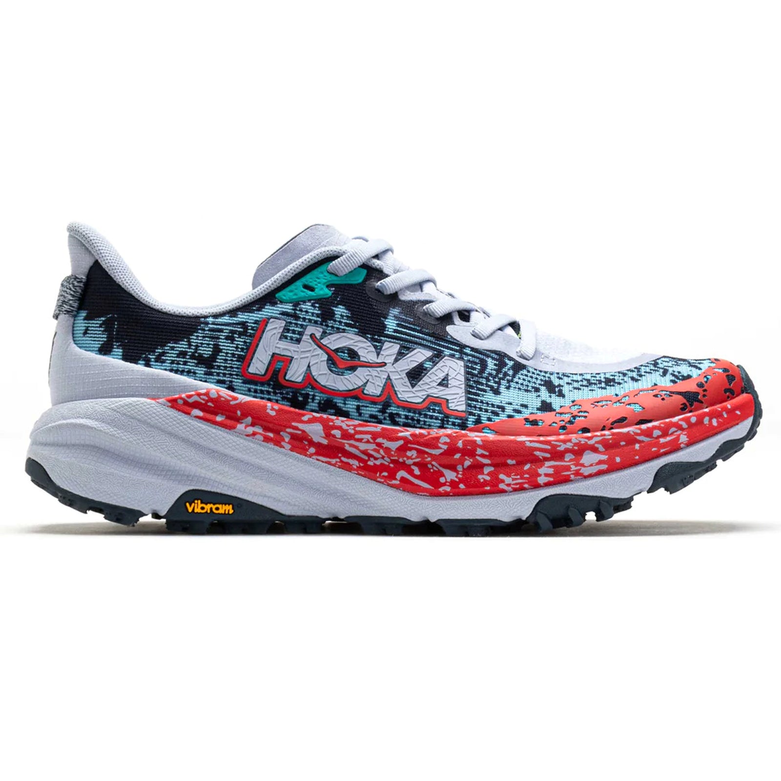 Hoka Speedgoat 6 Textile Synthetic Women's Running Shoes#color_gull stormy skies