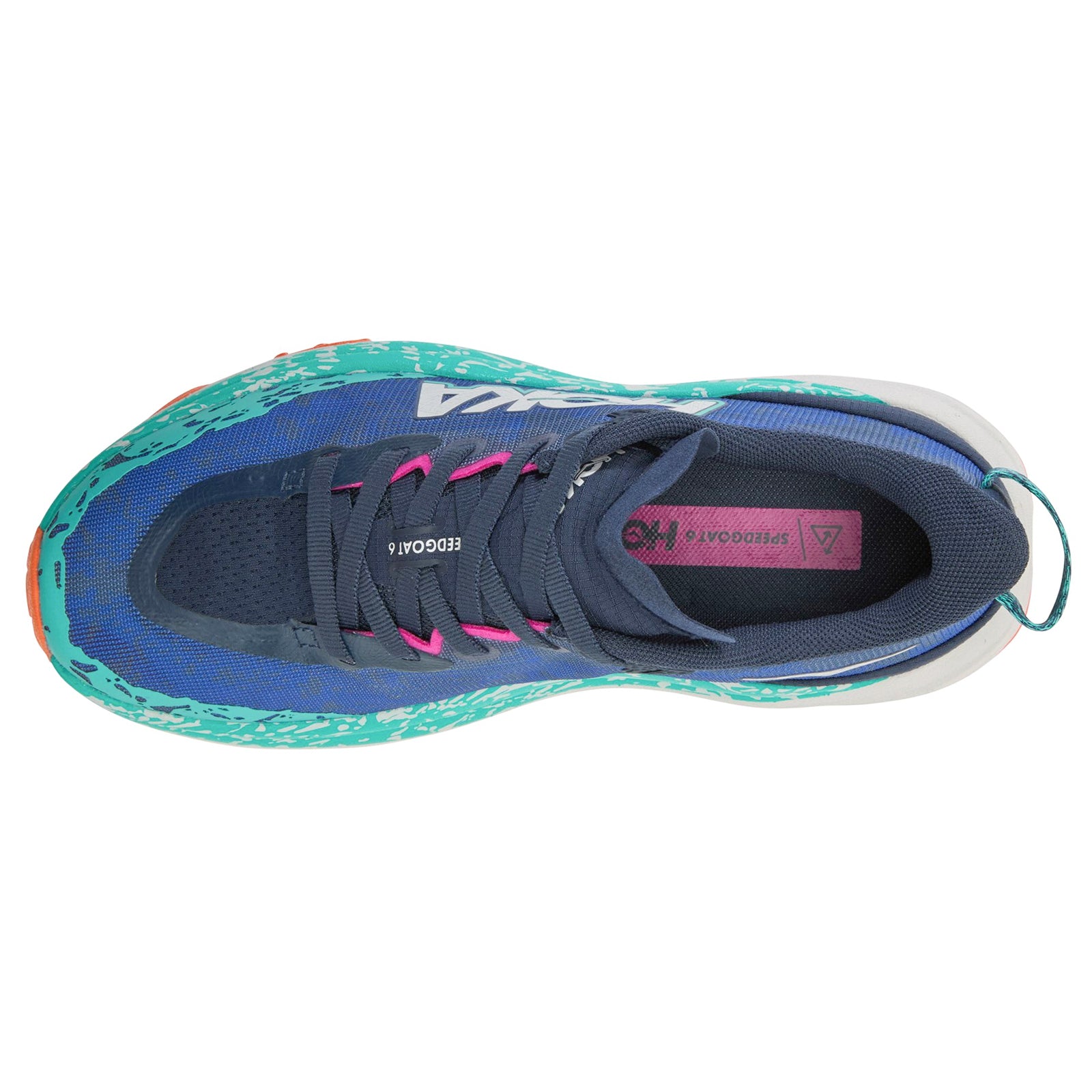 Hoka Speedgoat 6 Textile Synthetic Women's Running Shoes#color_varsity navy meteor