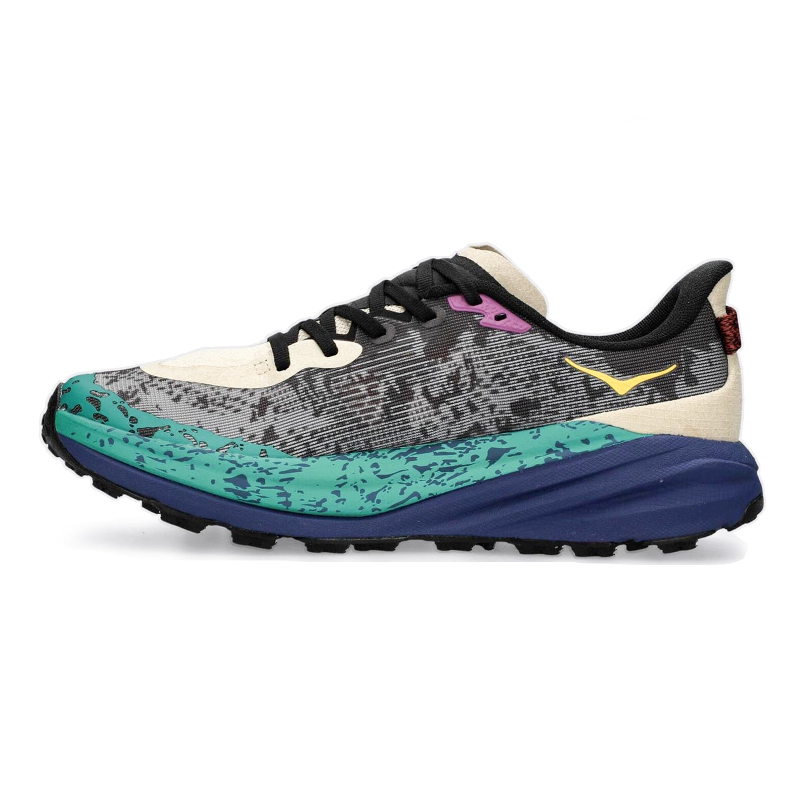 Hoka Speedgoat 6 Textile Synthetic Womens Trainers#color_oatmeal mountain iris