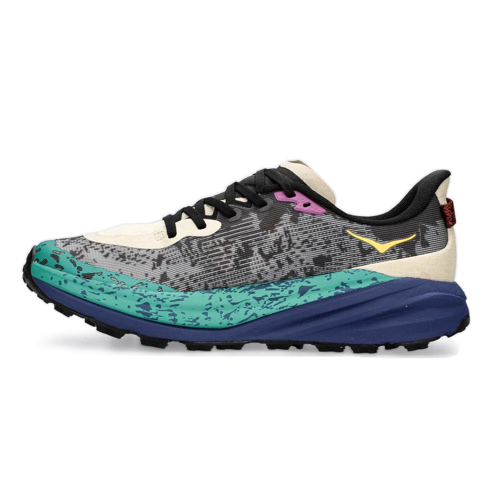 Hoka Speedgoat 6 Textile Mens Trainers#color_oatmeal mountain iris