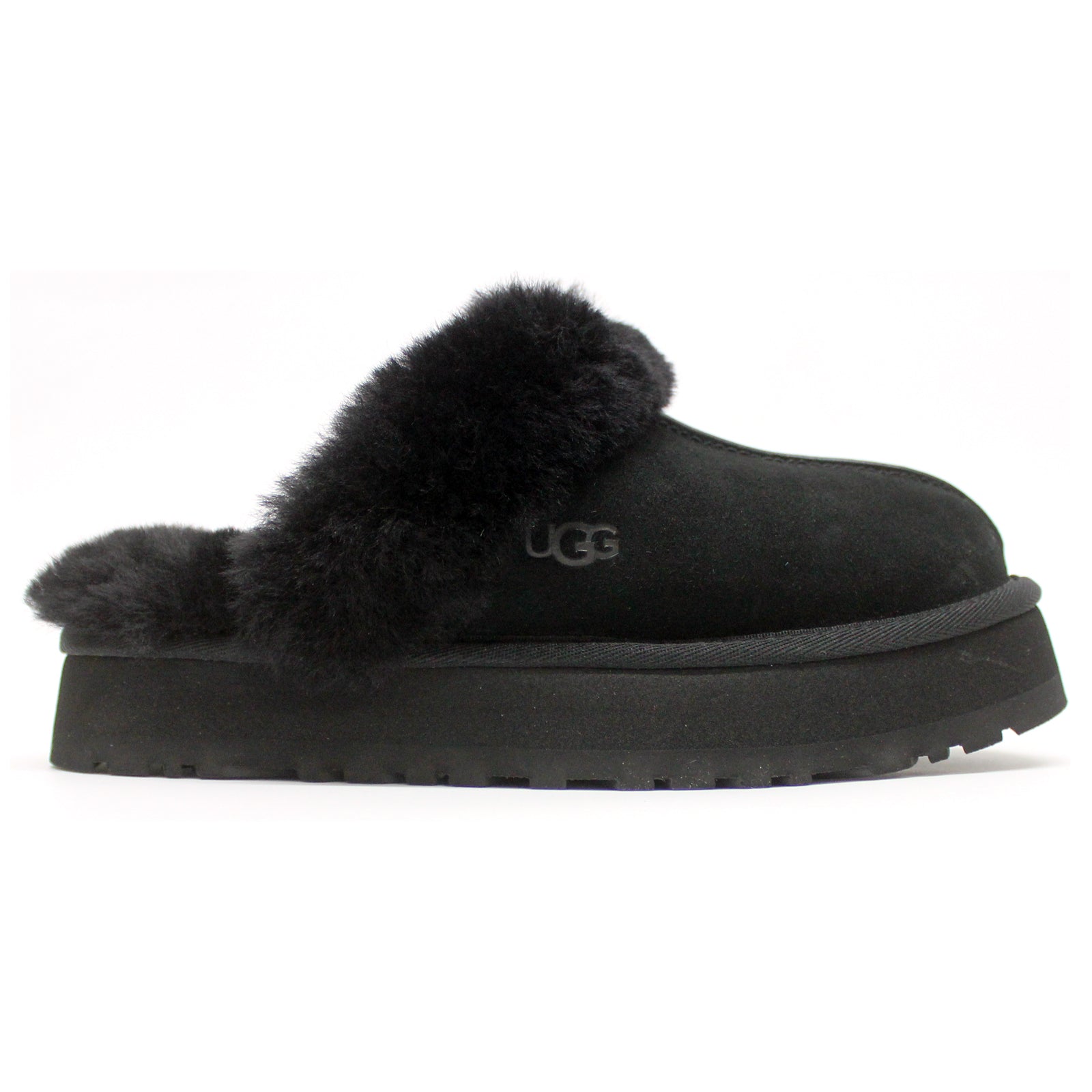 Ugg Disquette Suede Womens Sandals#color_black