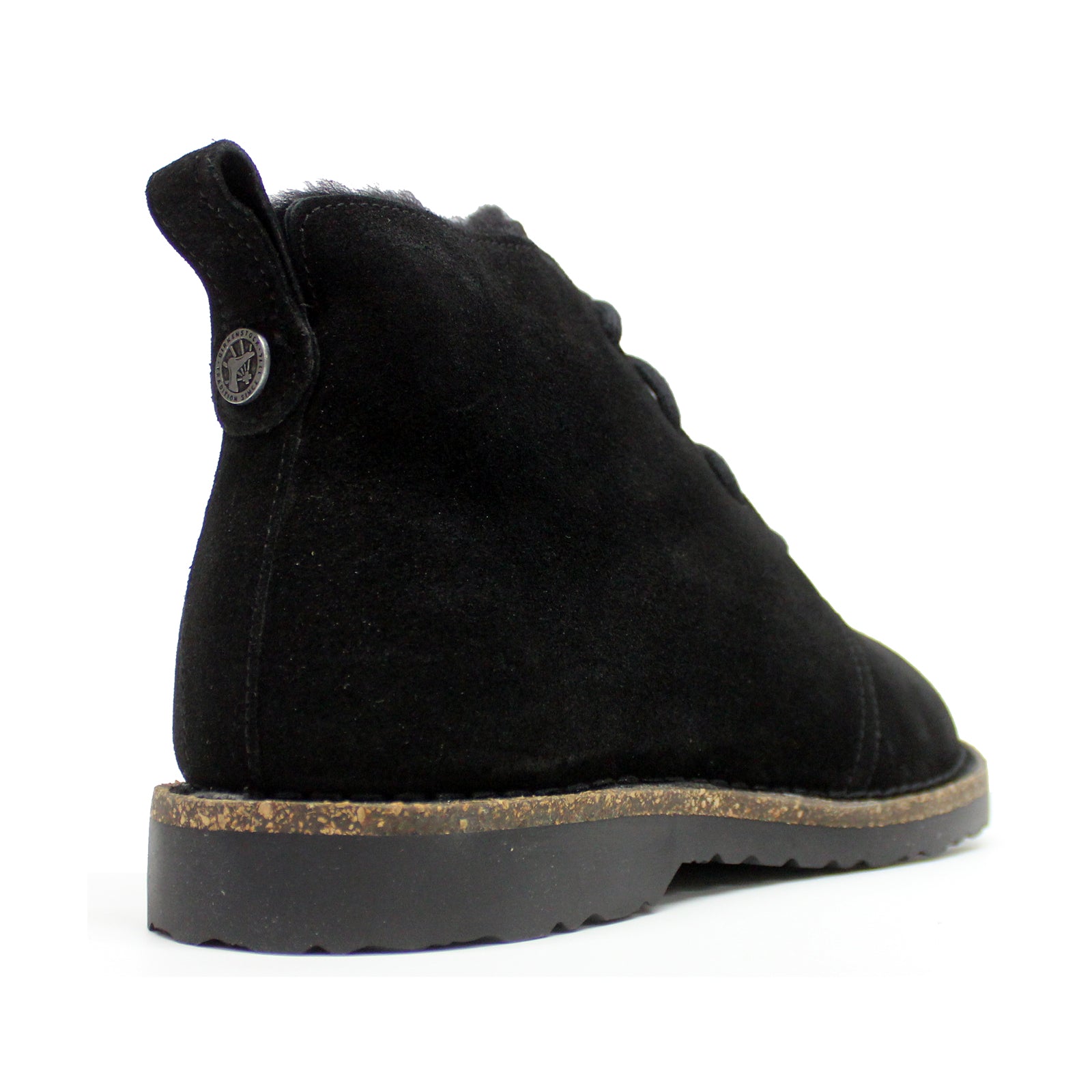 Birkenstock Uppsala Mid Shearling Suede Leather Unisex Boots#color_black