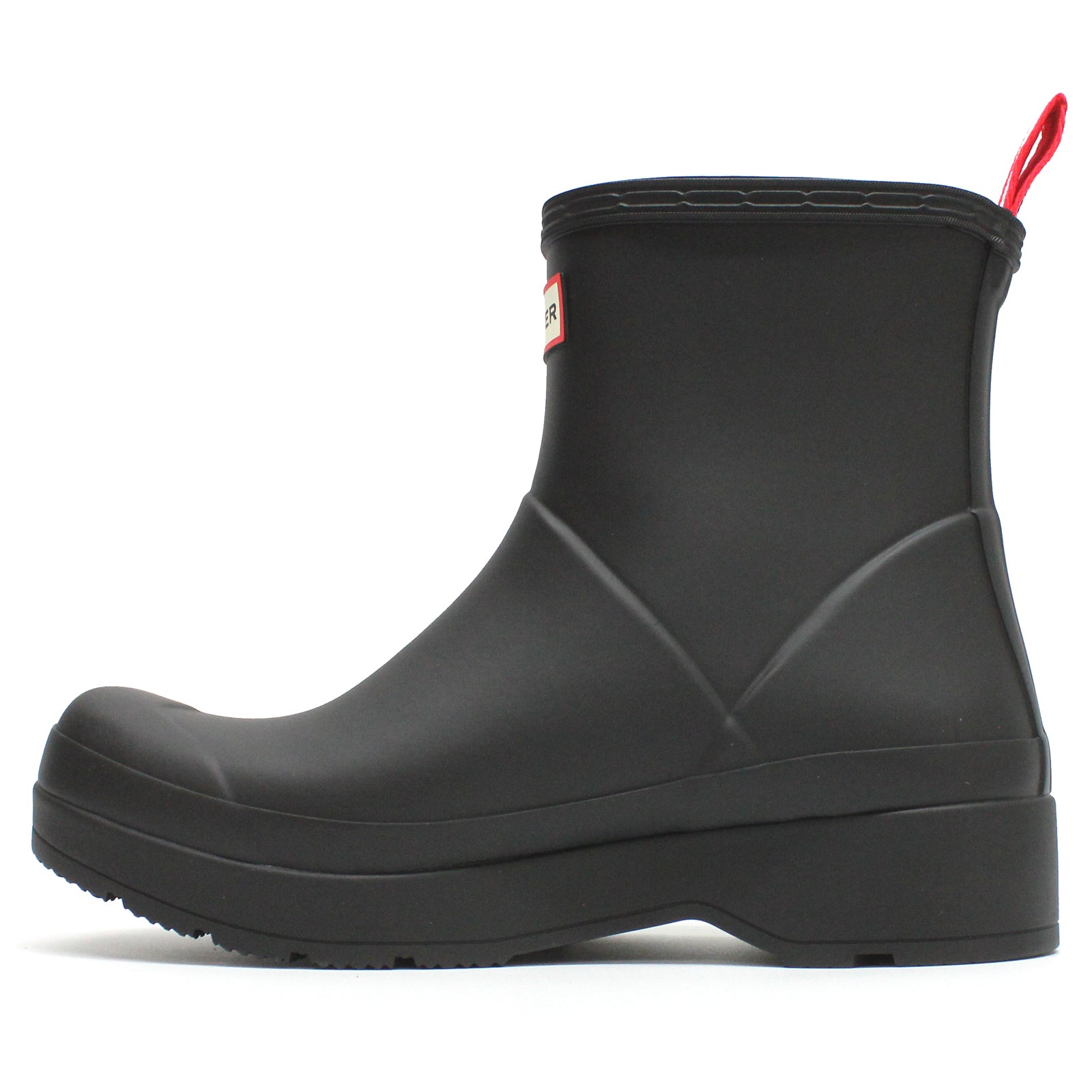 Hunter Play Short Wellington Rubber Mens Boots#color_black