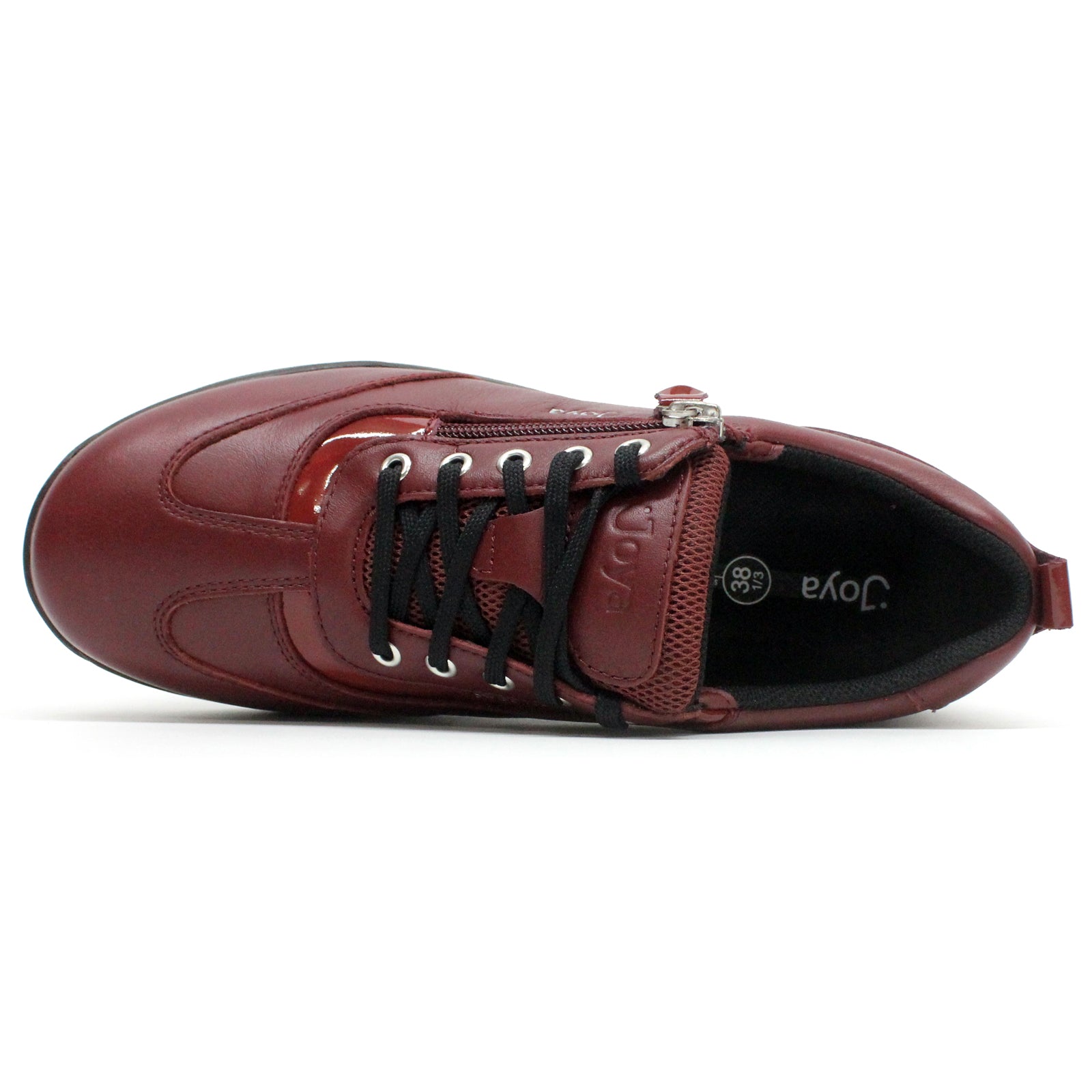 Joya Laura Full Grain Leather Womens Shoes#color_dark red