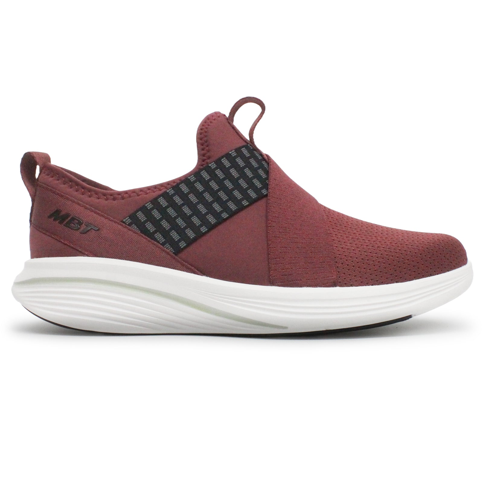 MBT Jin Textile Synthetic Womens Trainers#color_burgundy