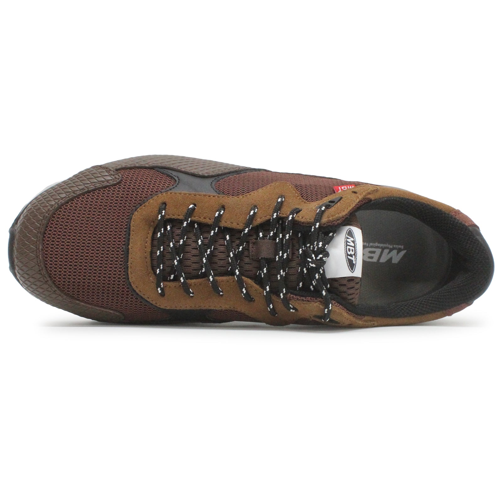 MBT Narita Leather Textile Mens Shoes#color_dark brown