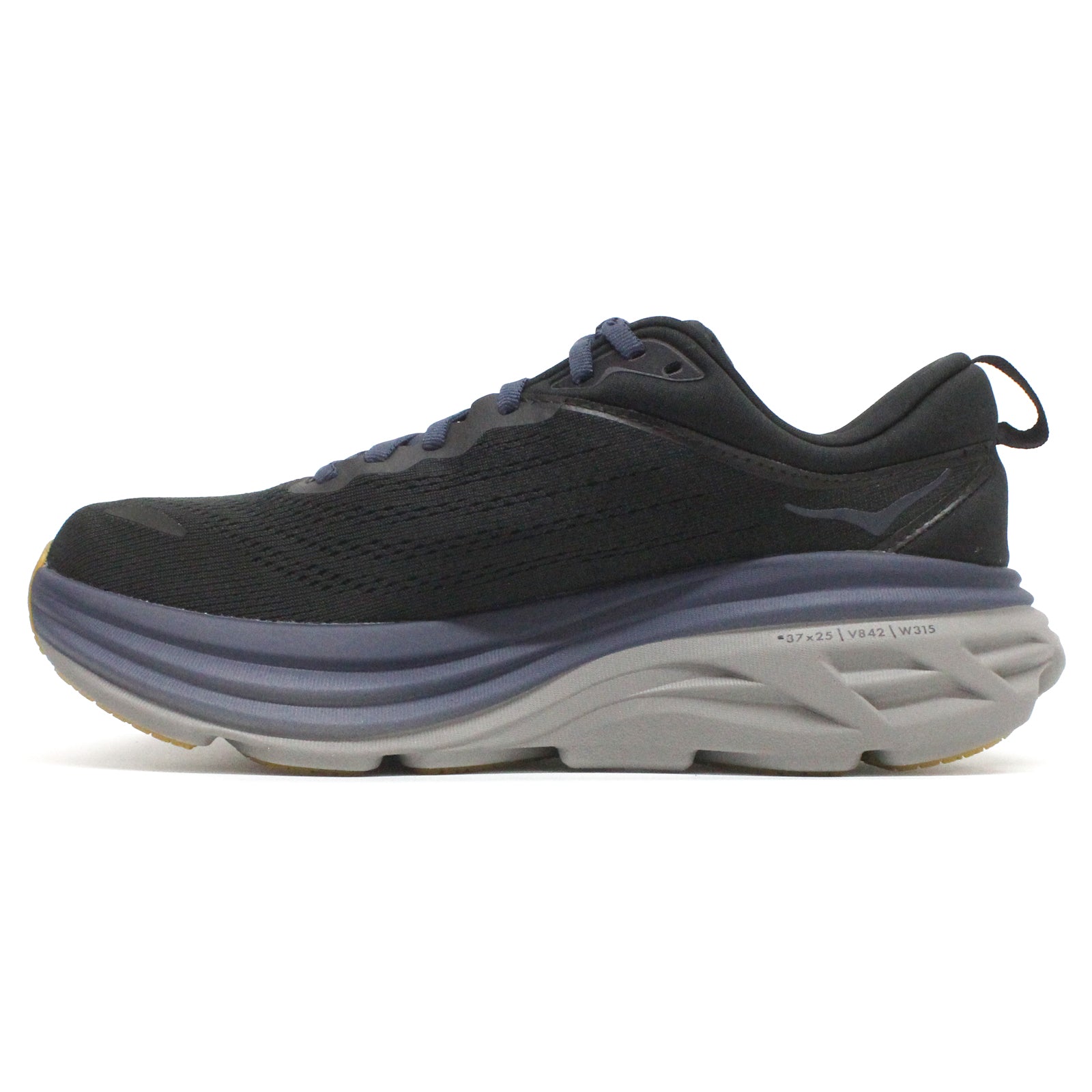 Hoka Bondi 8 Textile Synthetic Men's Running Shoes#color_black iron ore