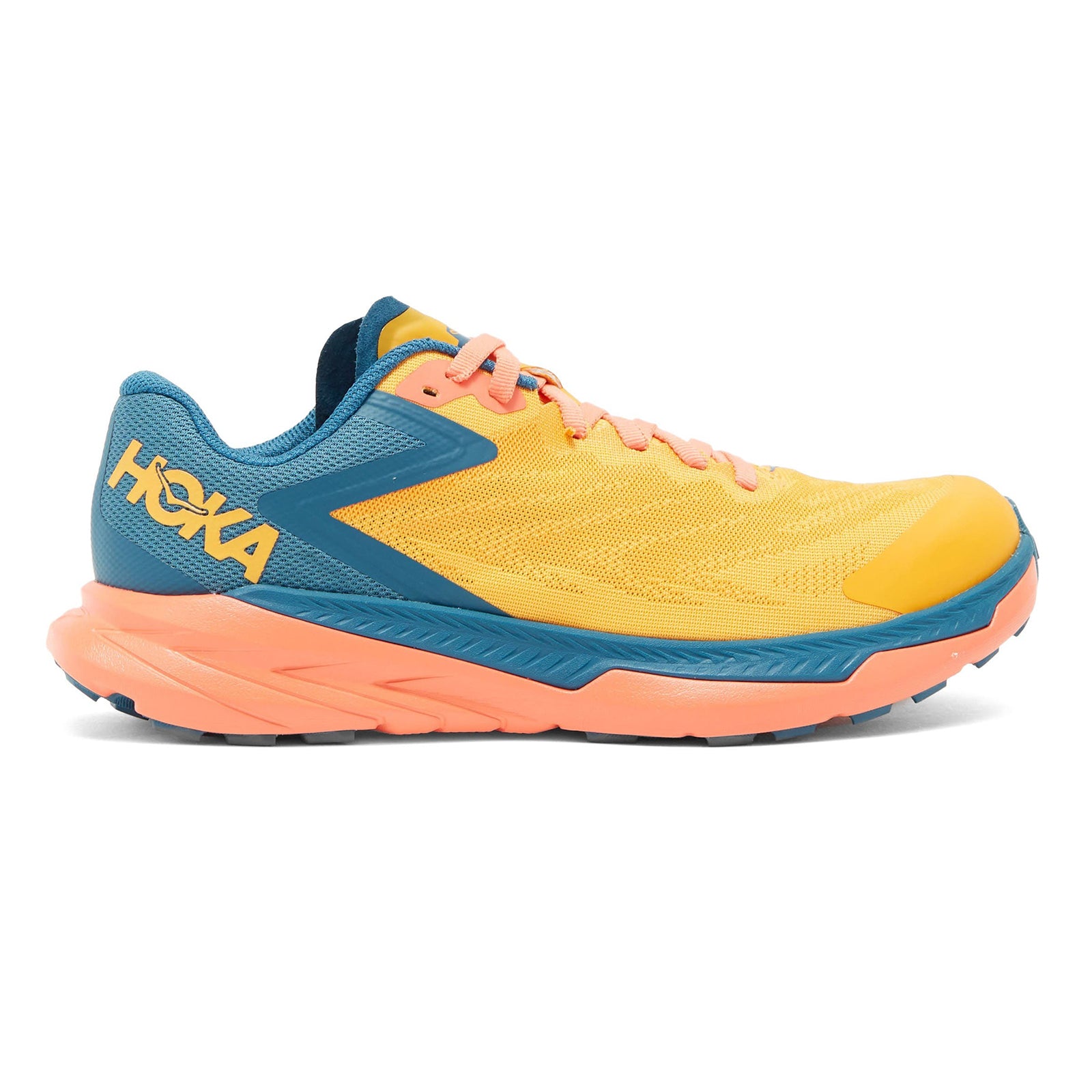 Hoka Zinal Synthetic Textile Womens Trainers#color_radiant yellow camellia