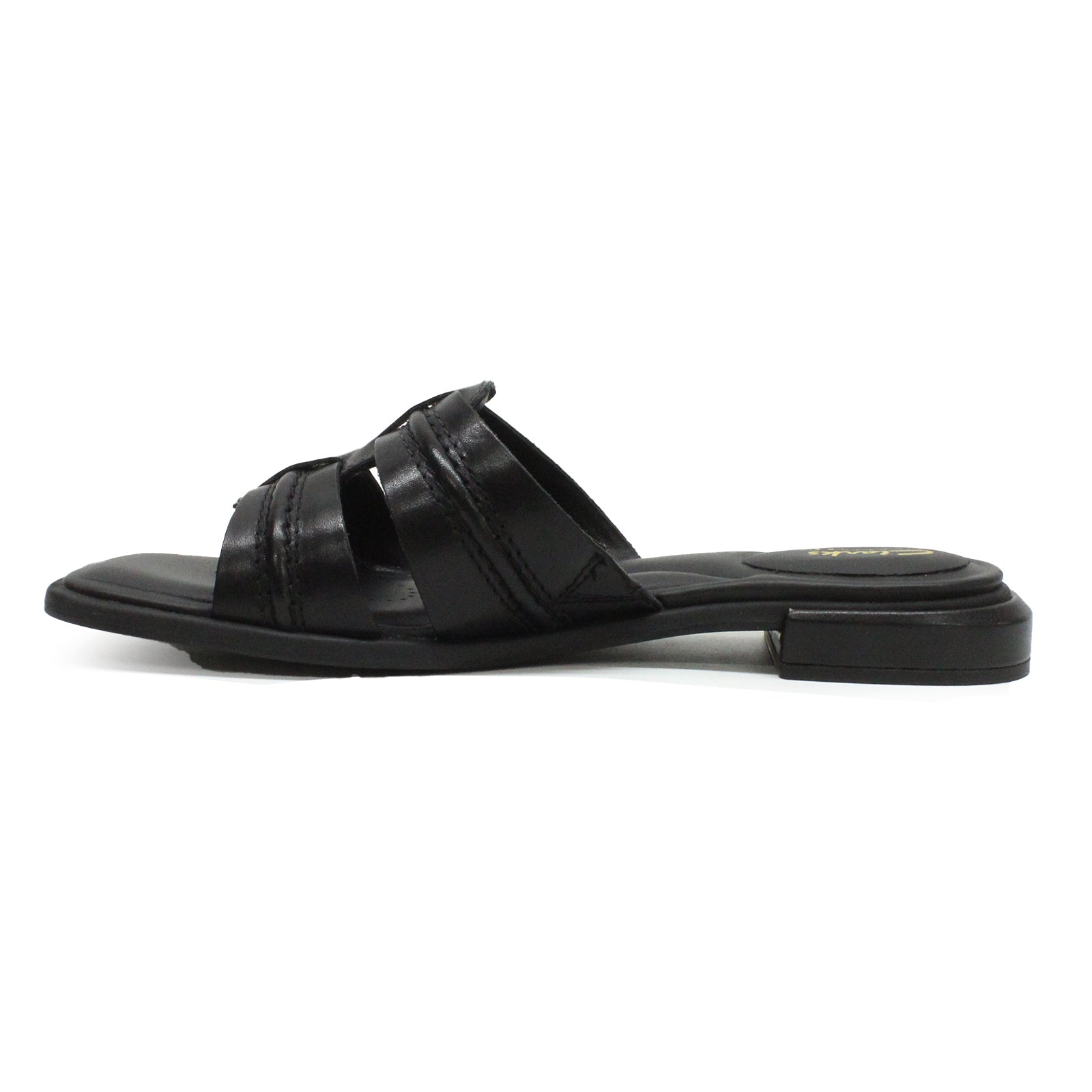 Clarks Ariany Mule Leather Womens Sandals#color_black