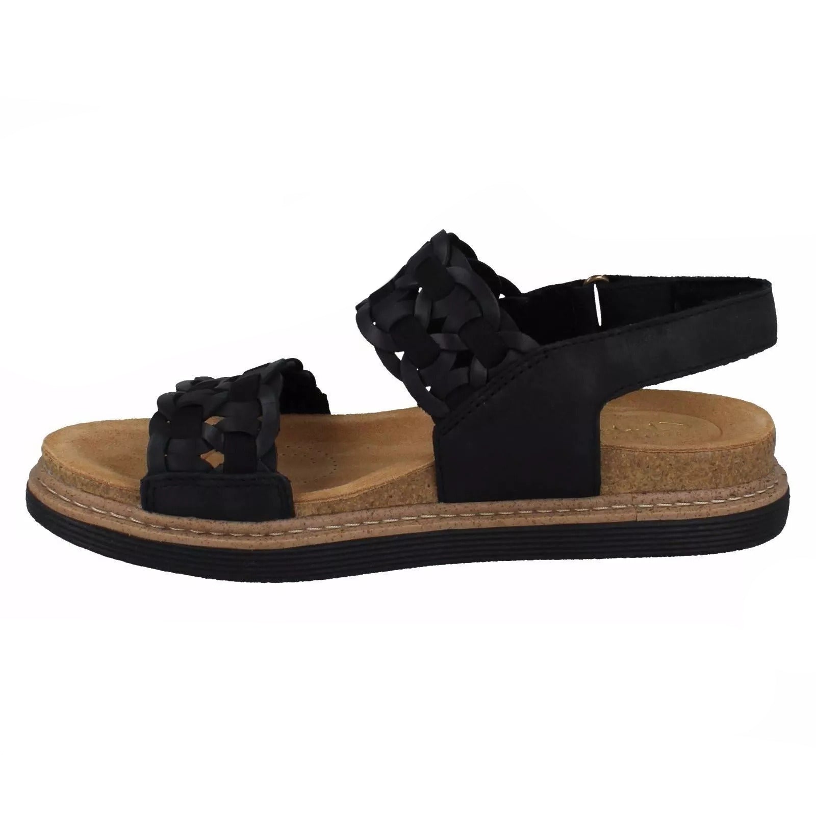 Clarks Arwell Glide Leather Womens Sandals#color_black combi