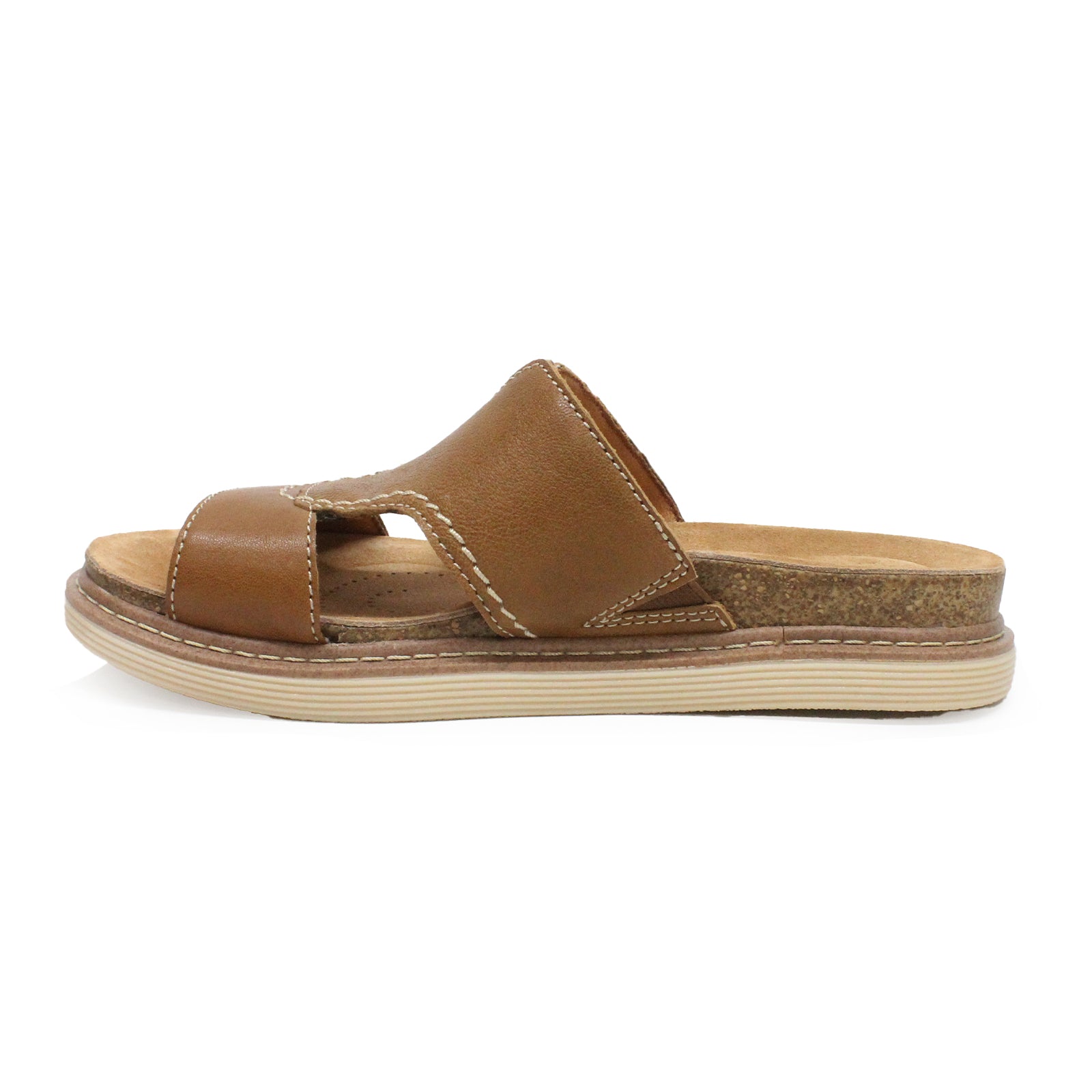 Clarks Arwell Walk Leather Womens Sandals#color_tan