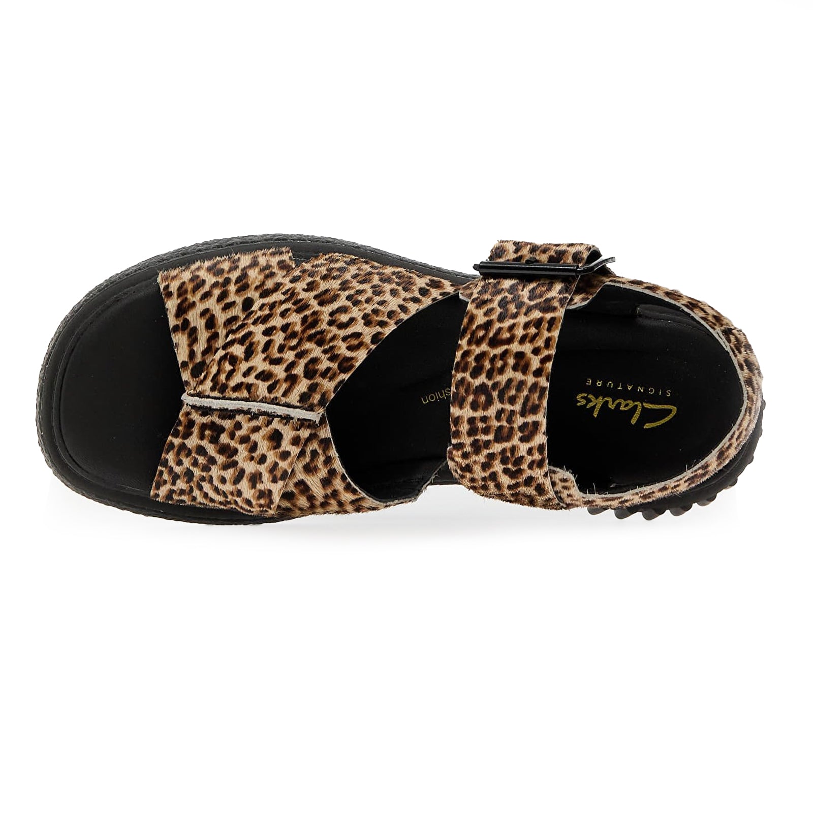 Clarks Evamar Wish Leather Womens Sandals#color_leopard print