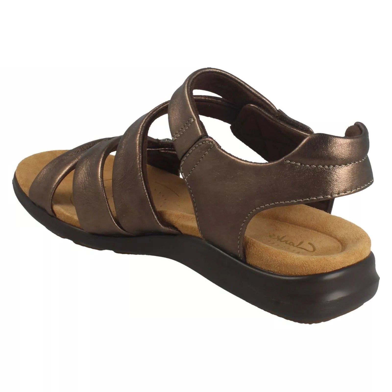 Clarks Kitly Ave Leather Womens Sandals#color_bronze