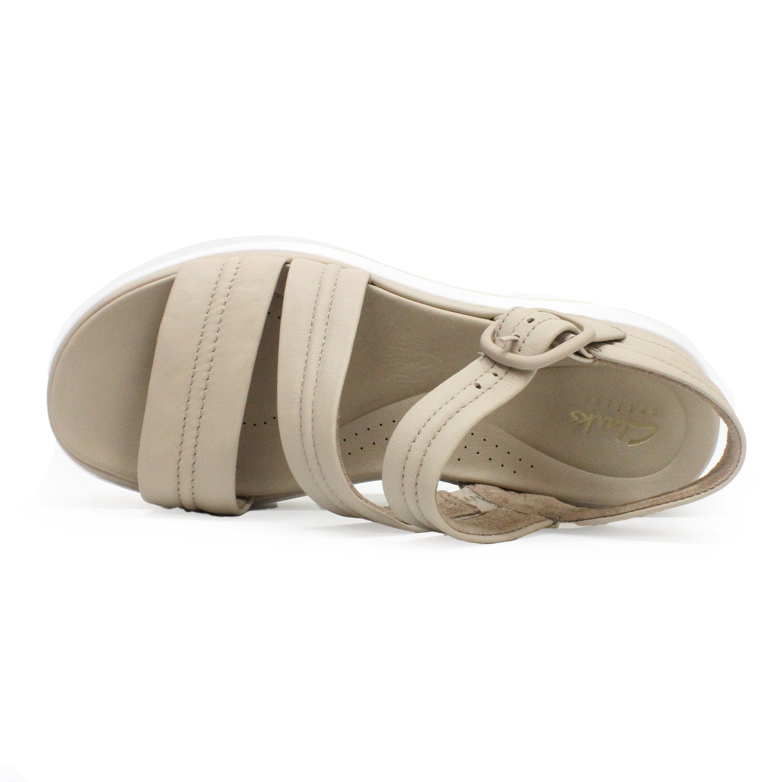 Clarks Tuscan Strap Leather Womens Sandals#color_sand