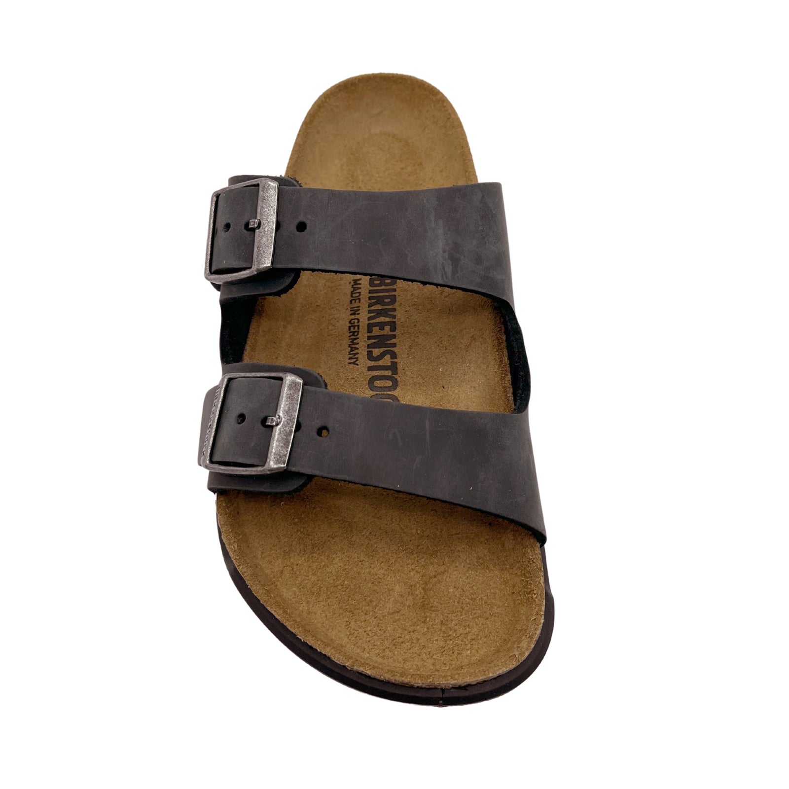 Birkenstock Arizona CT W Waxy Leather Unisex Sandals#color_black