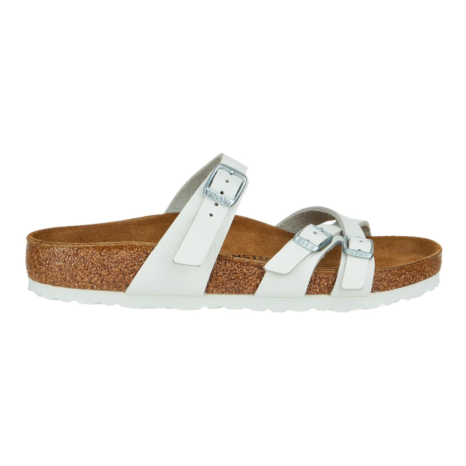 Birkenstock Franca Natural Leather Unisex Sandals#color_white