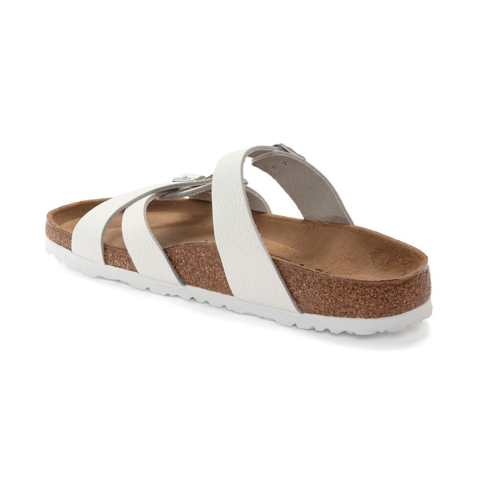 Birkenstock Franca Natural Leather Unisex Sandals#color_white