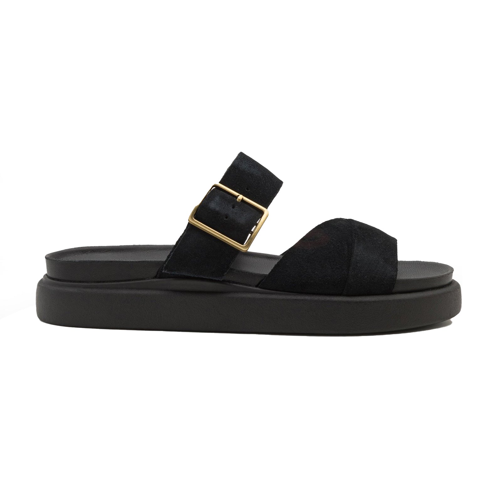 Clarks Aristella Mule Suede Womens Sandals#color_black