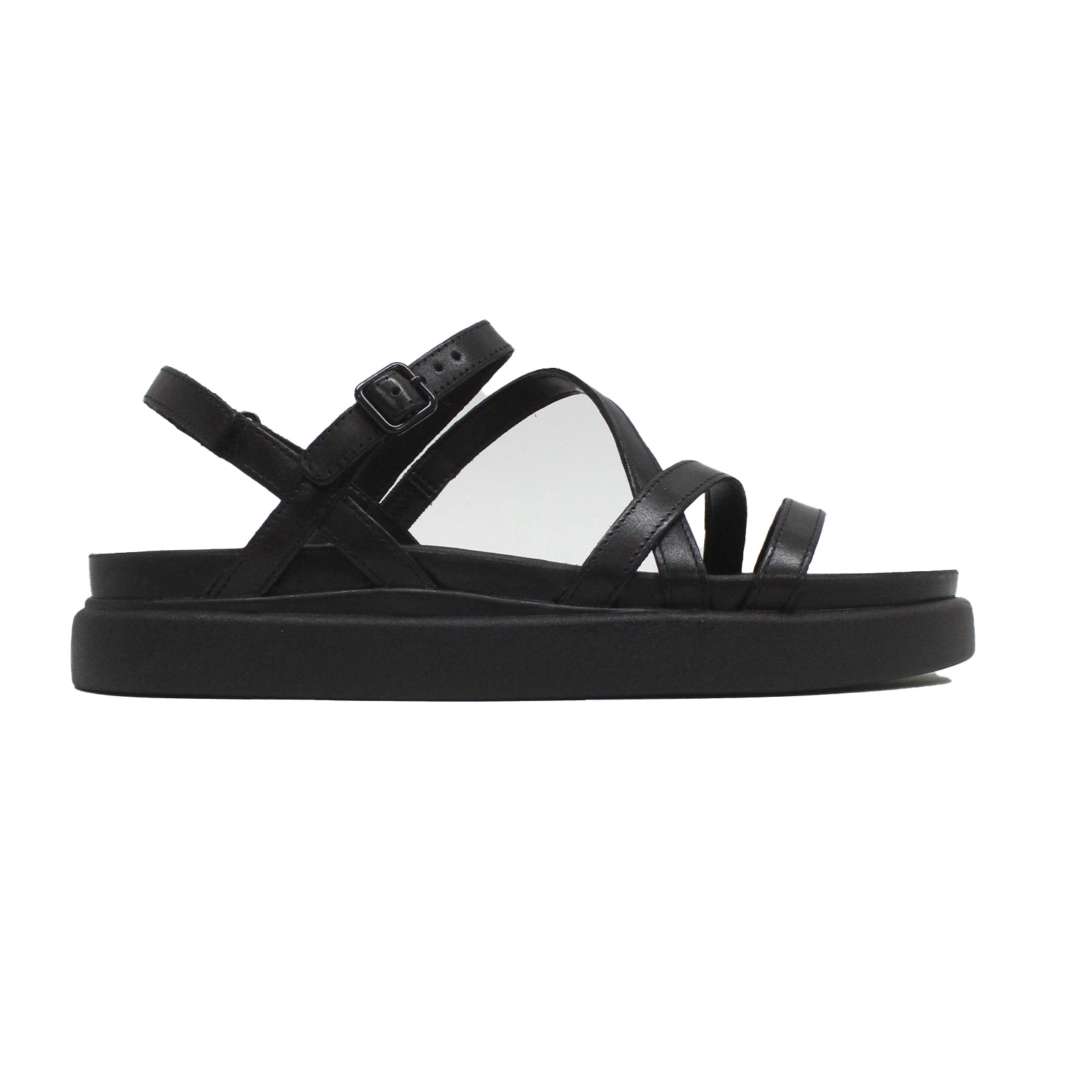 Clarks Aristella Rose Leather Womens Sandals#color_black