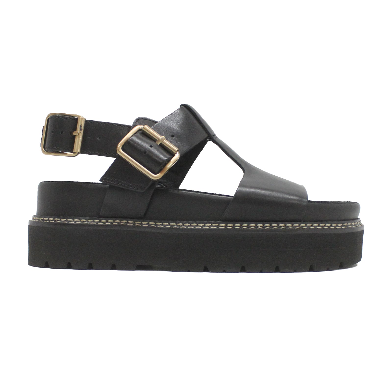 Clarks Orianna Sky Leather Womens Sandals#color_black