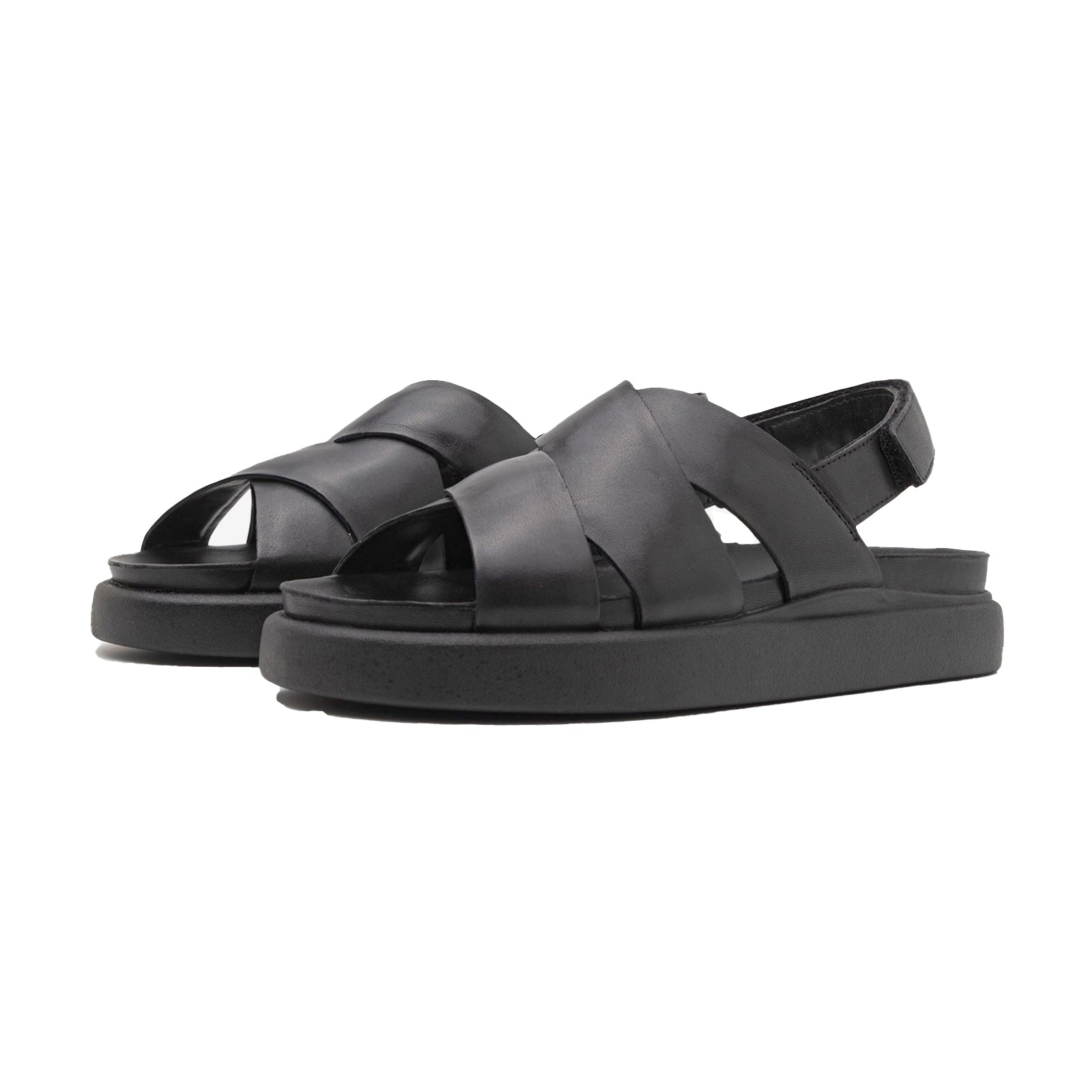 Clarks Aristella Sun Leather Womens Sandals#color_black