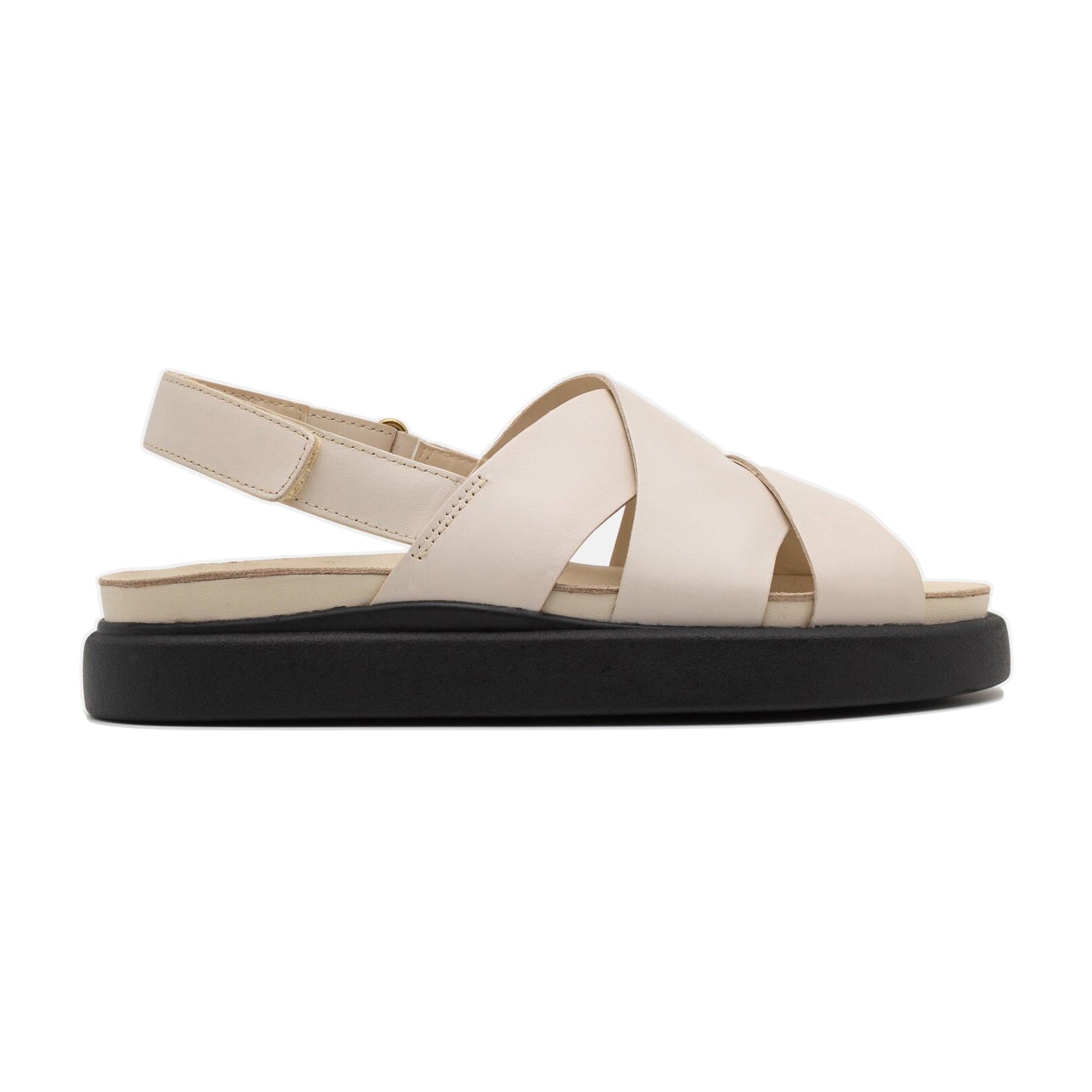 Clarks Aristella Sun Leather Womens Sandals#color_cream