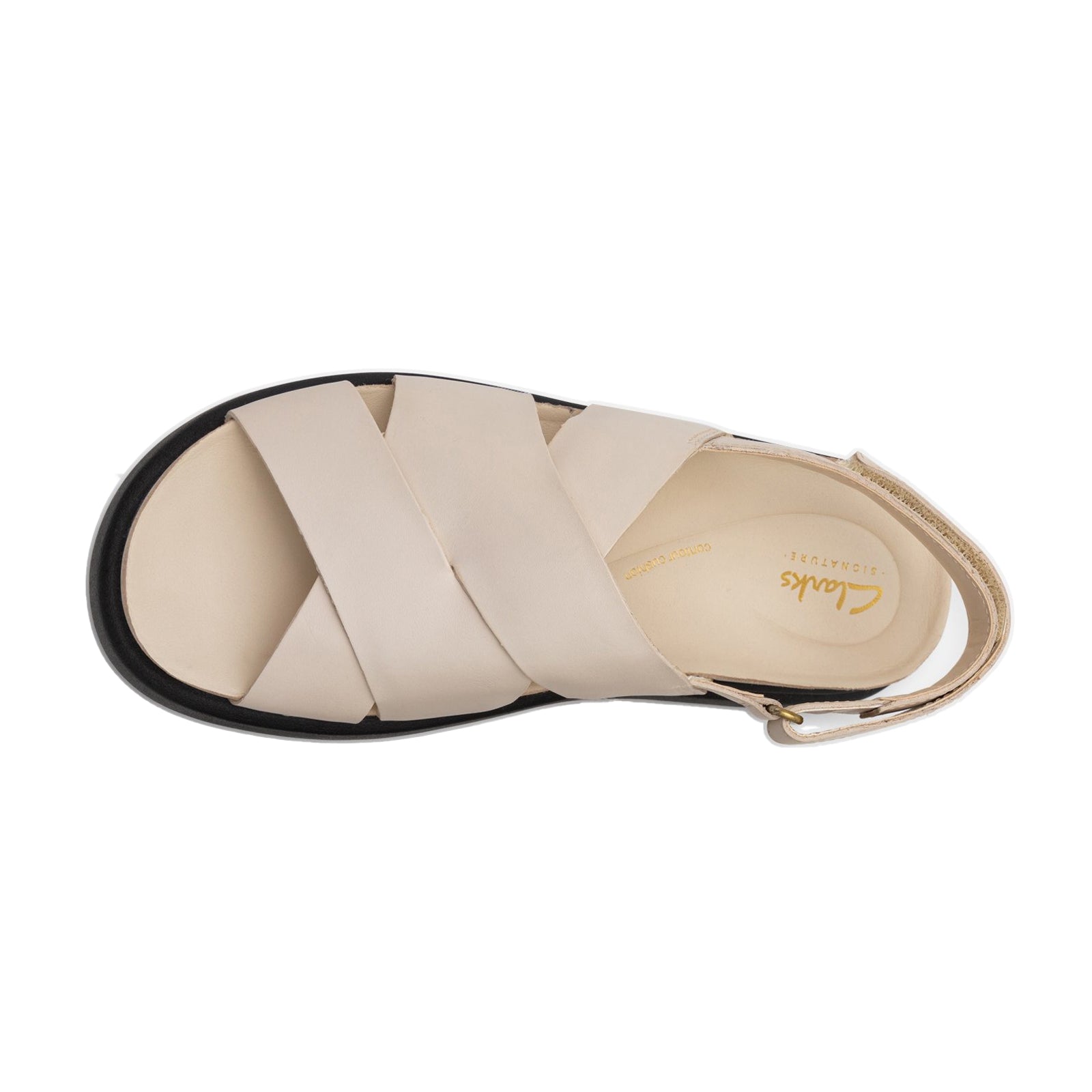 Clarks Aristella Sun Leather Womens Sandals#color_cream