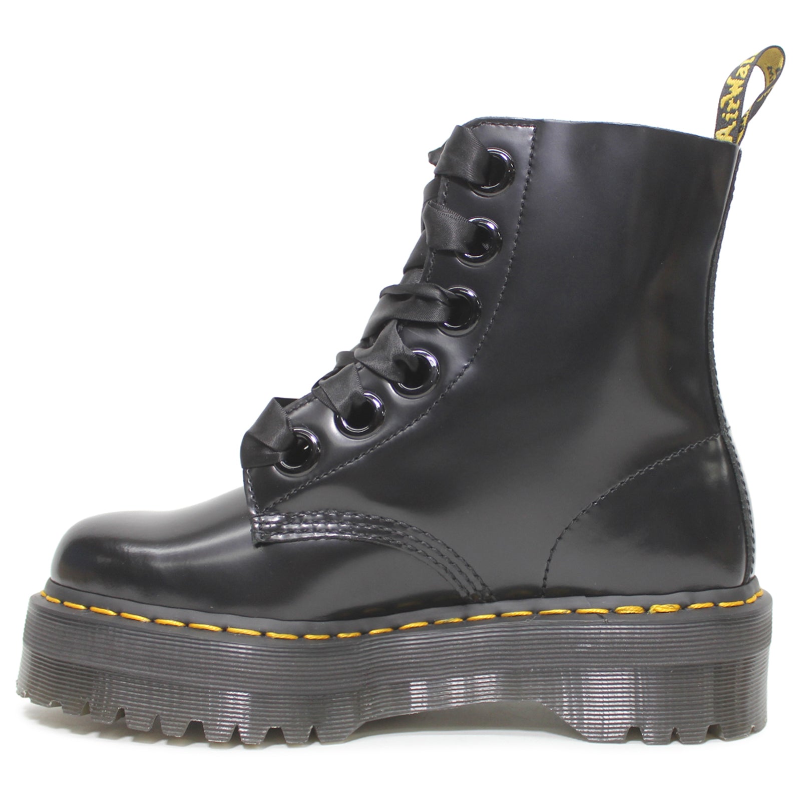 Dr. Martens Molly 24861001 Buttero Leather Womens Boots - Black - 6#color_black