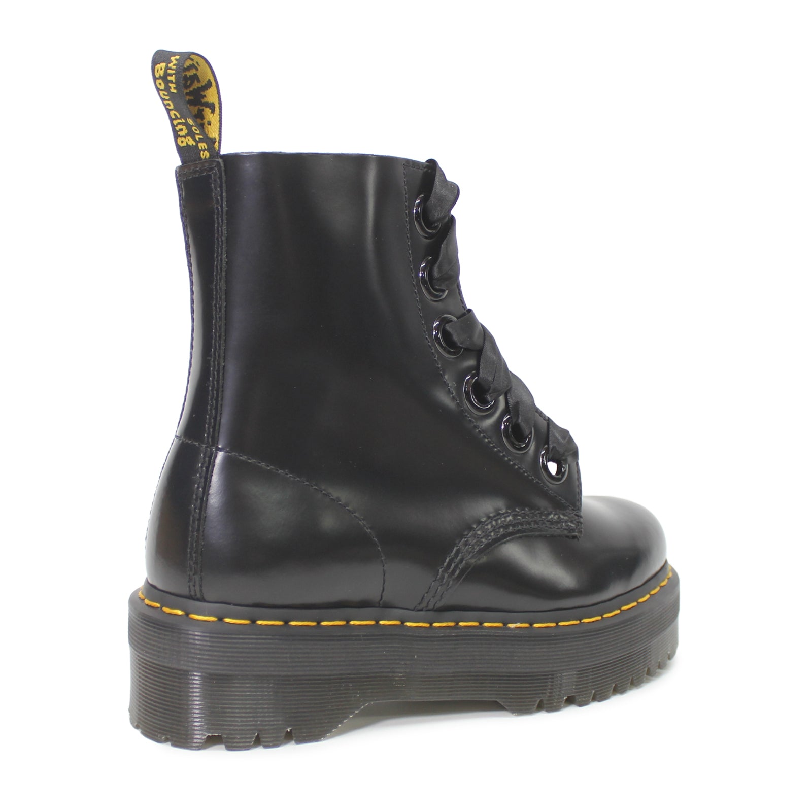 Dr. Martens Molly 24861001 Buttero Leather Womens Boots - Black - 7#color_black