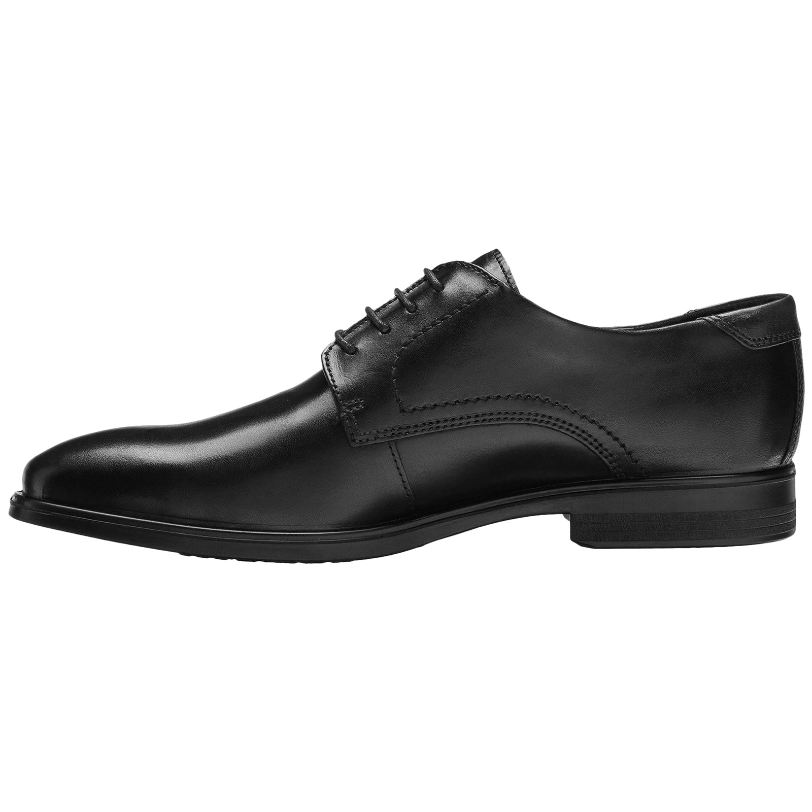 Ecco Melbourne 621634-50839 Leather Mens Shoes - Black Magnet - 48#color_black magnet